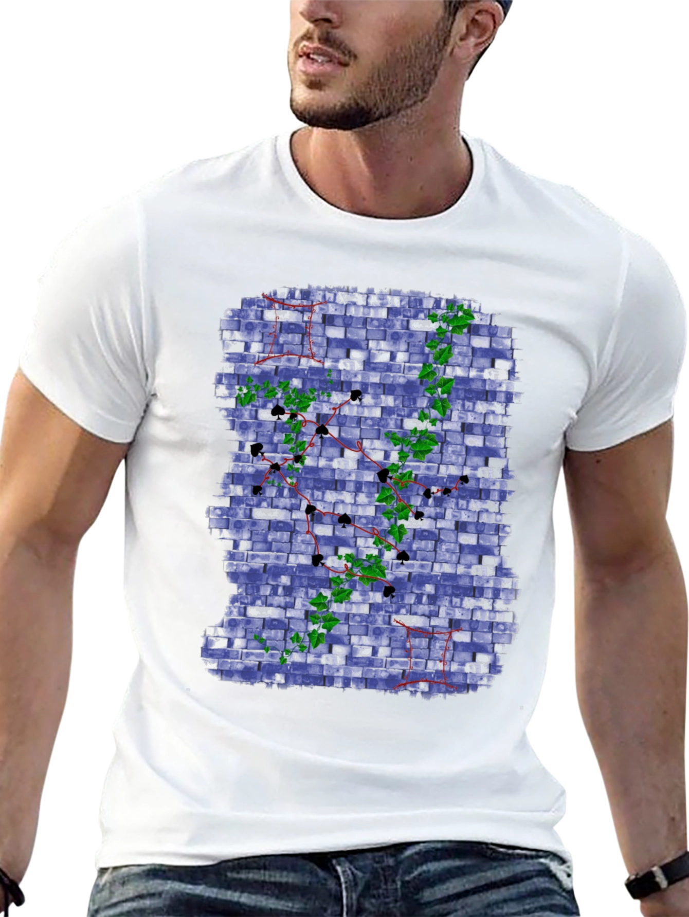 Unique Brick Wall Ivy Design Tee