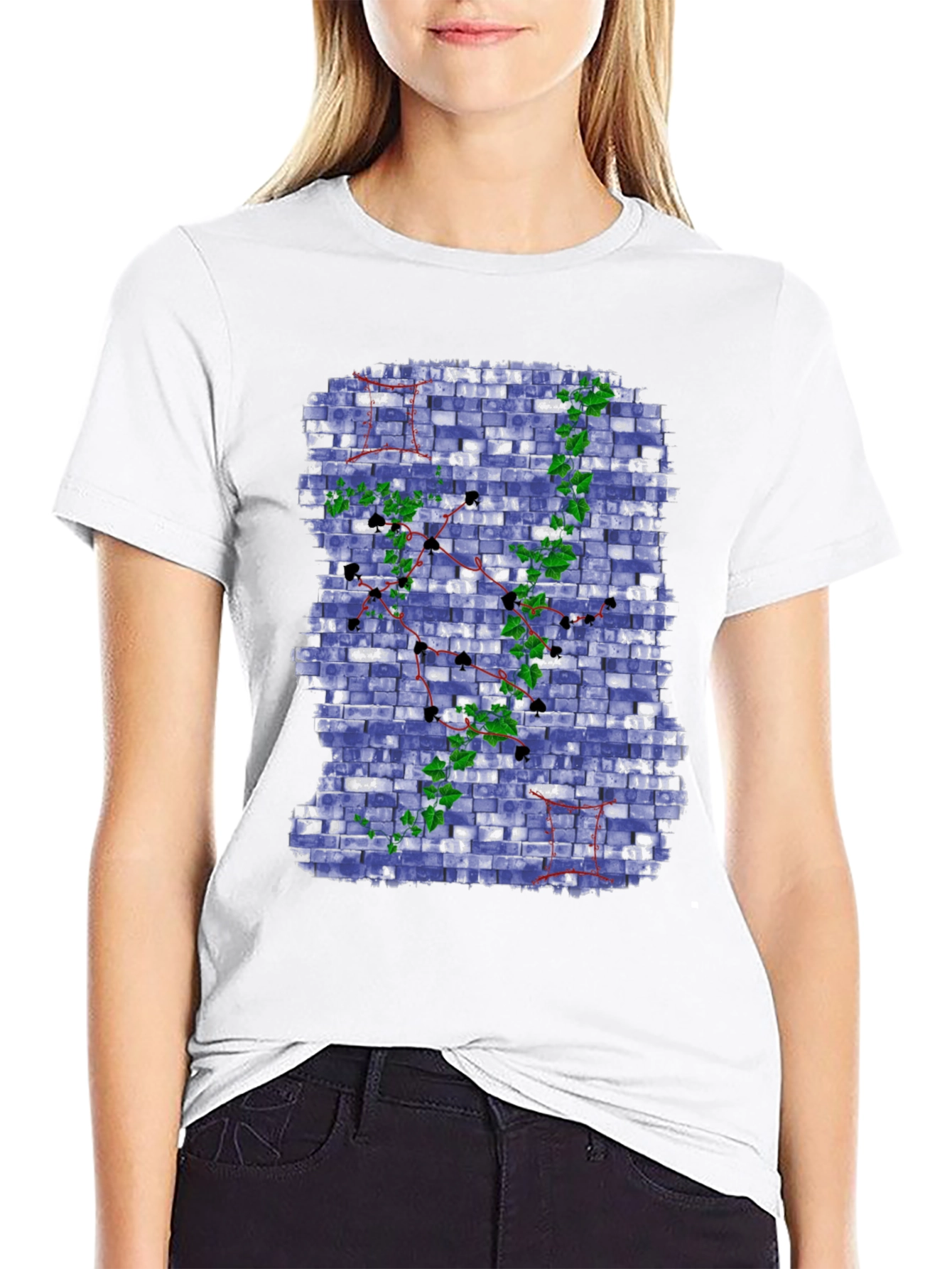 Unique Brick Wall Ivy Design Tee