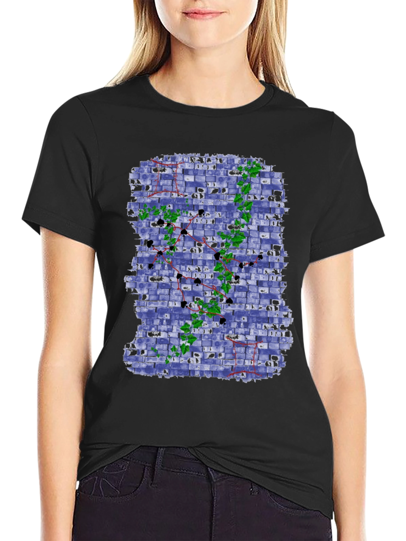 Unique Brick Wall Ivy Design Tee