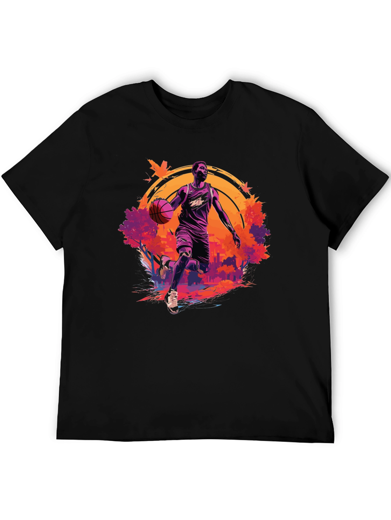 Basketball Player Graphic Black T-Shirt