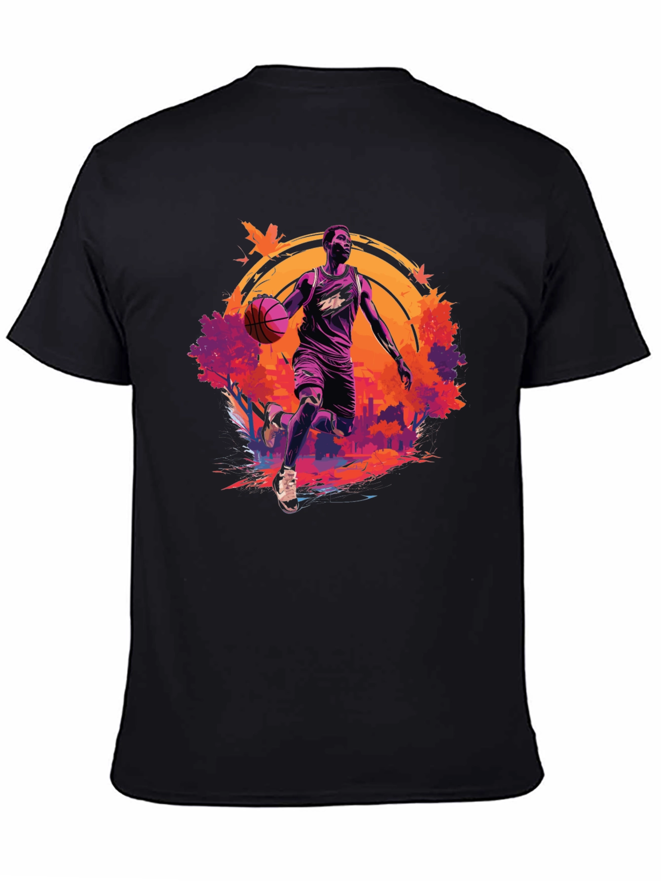 Basketball Player Graphic Black T-Shirt