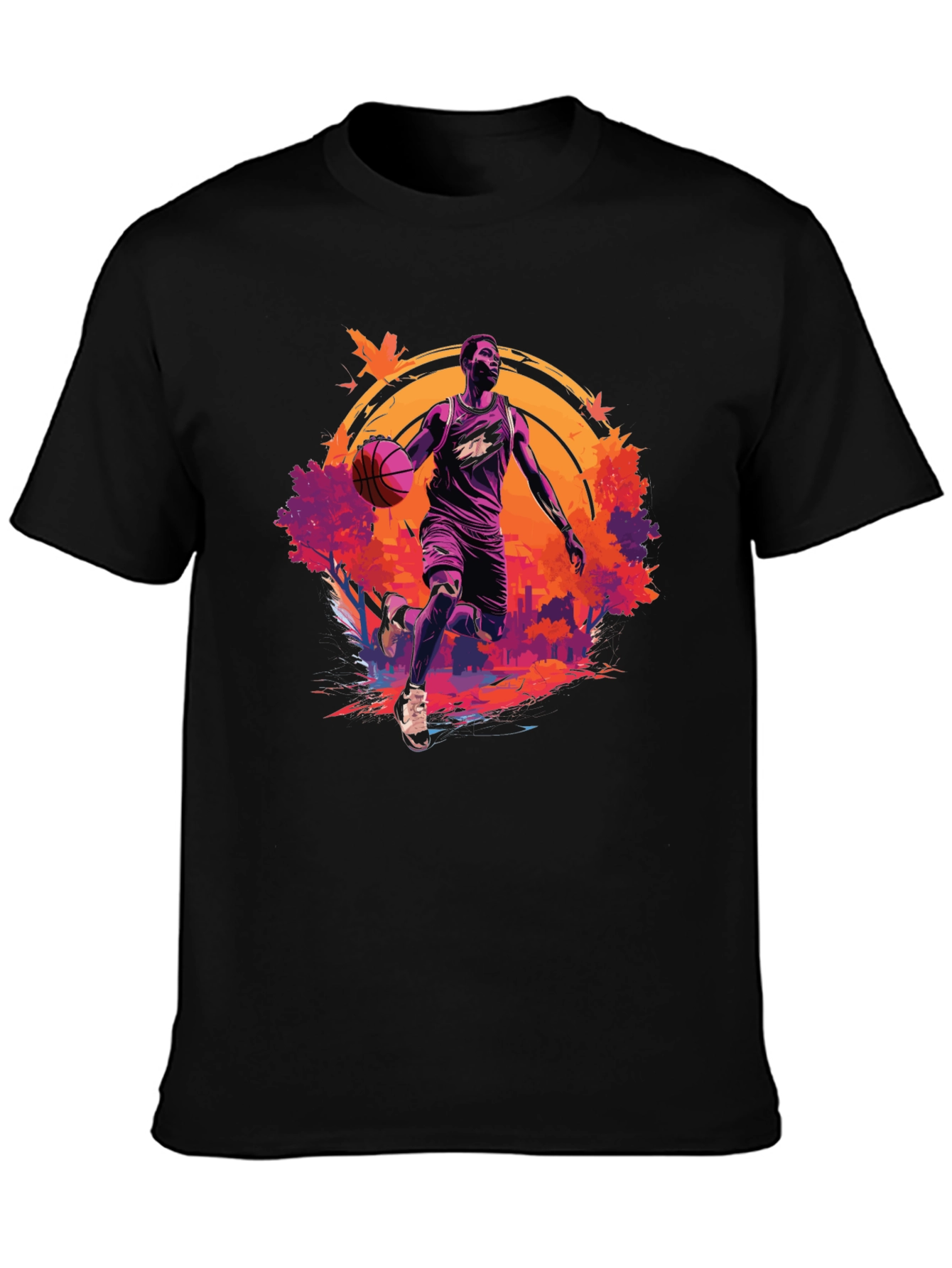 Basketball Player Graphic Black T-Shirt