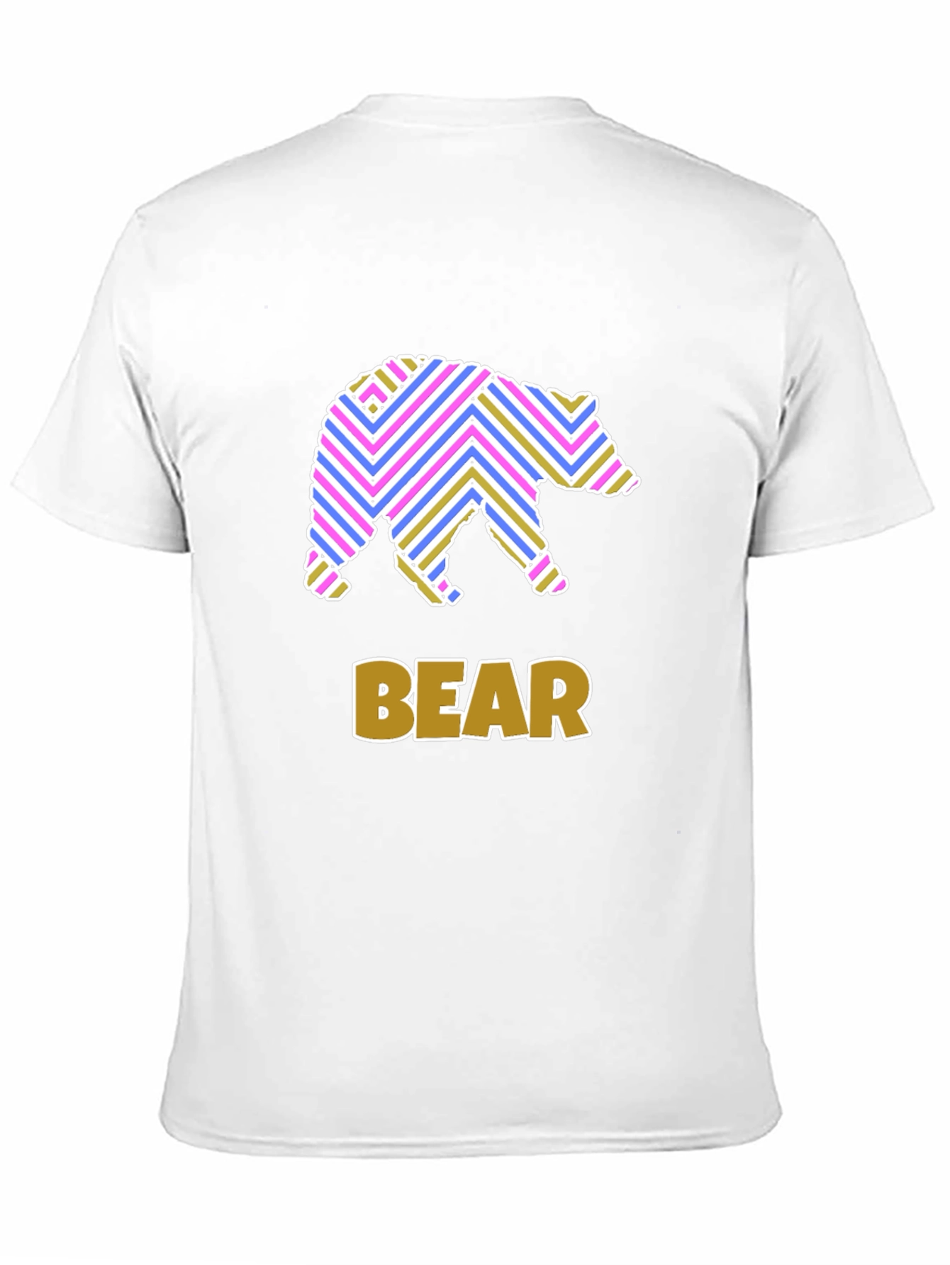 Stripped Bear Graphic T-Shirt