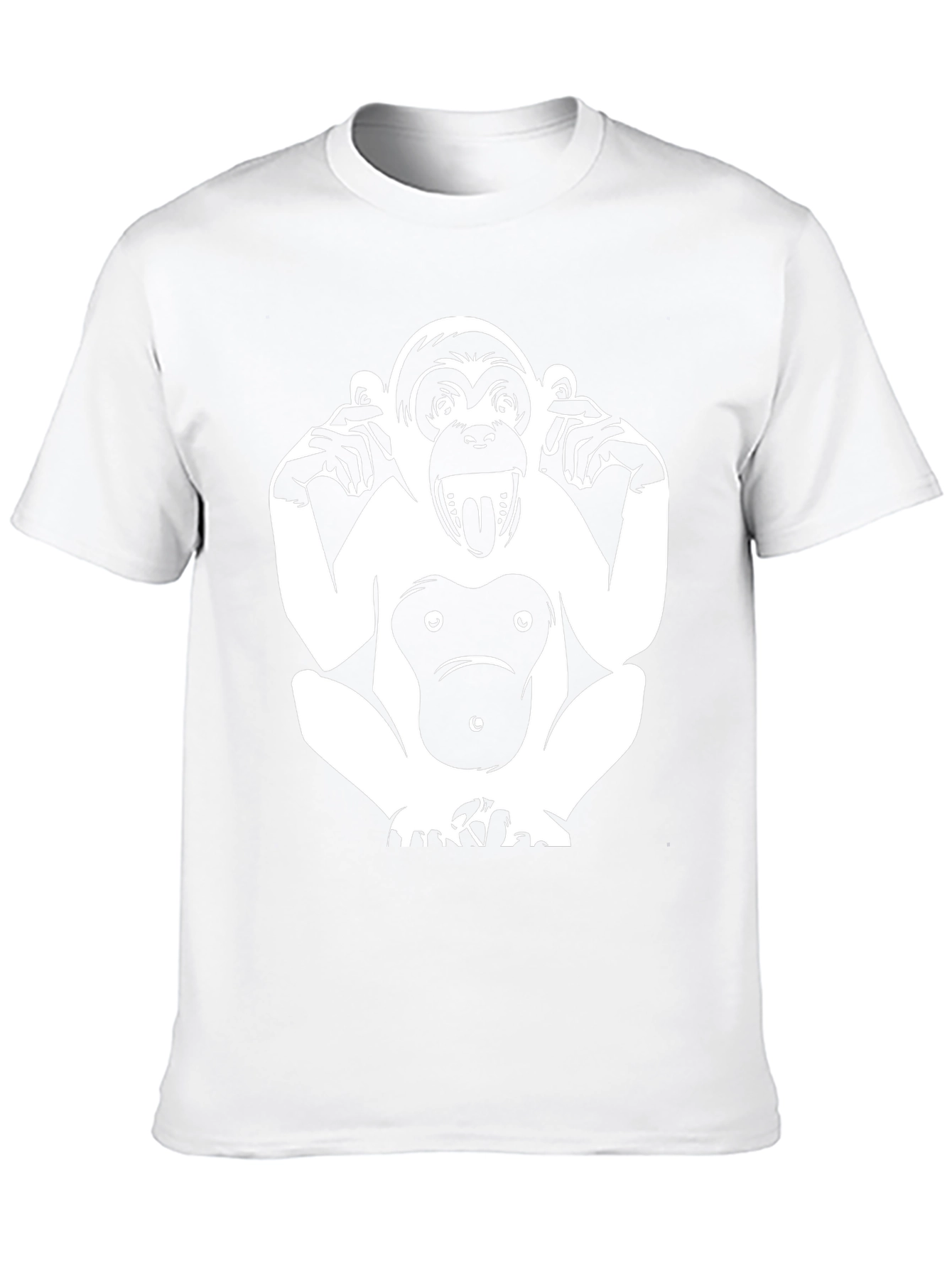 Hear No Evil Monkey Graphic Tee - Black