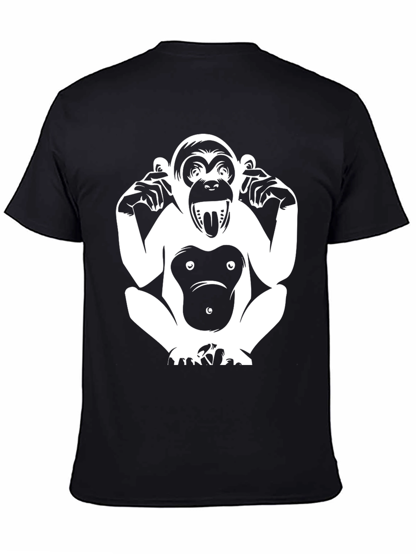 Hear No Evil Monkey Graphic Tee - Black