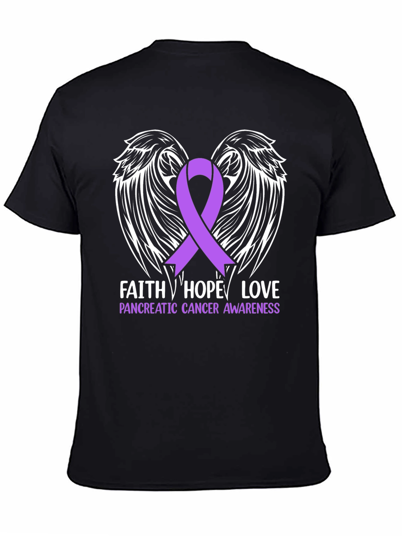 Faith Hope Love Pancreatic Cancer Awareness T-Shirt