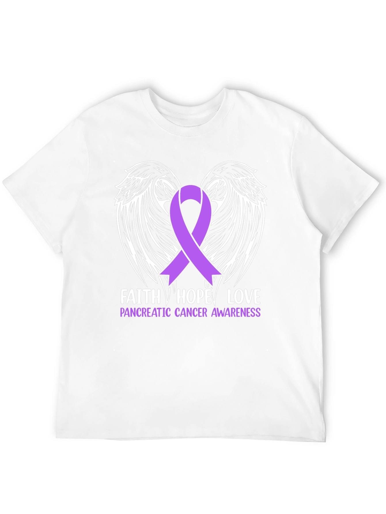 Faith Hope Love Pancreatic Cancer Awareness T-Shirt