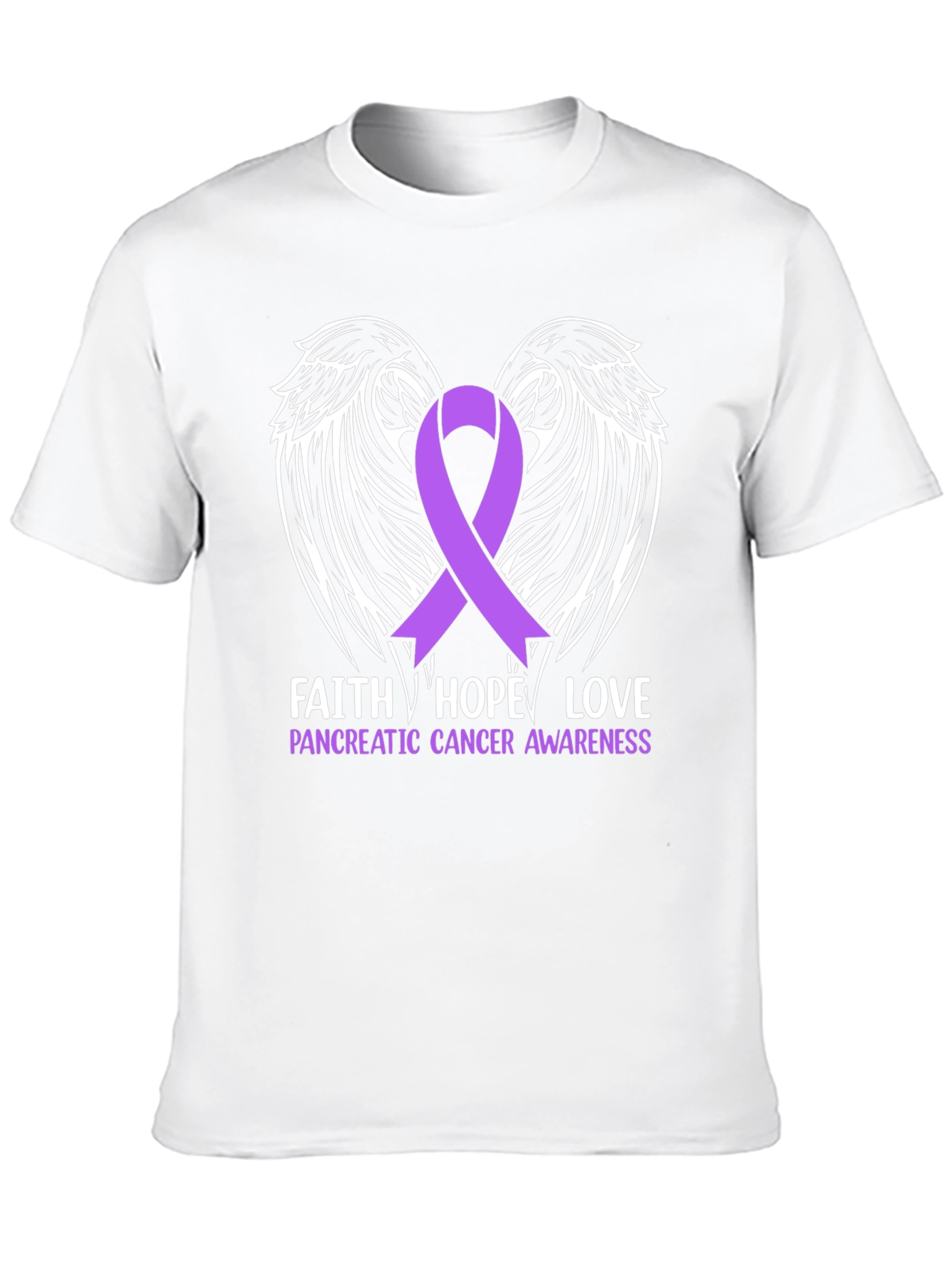 Faith Hope Love Pancreatic Cancer Awareness T-Shirt