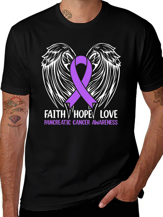 Faith Hope Love Pancreatic Cancer Awareness T-Shirt