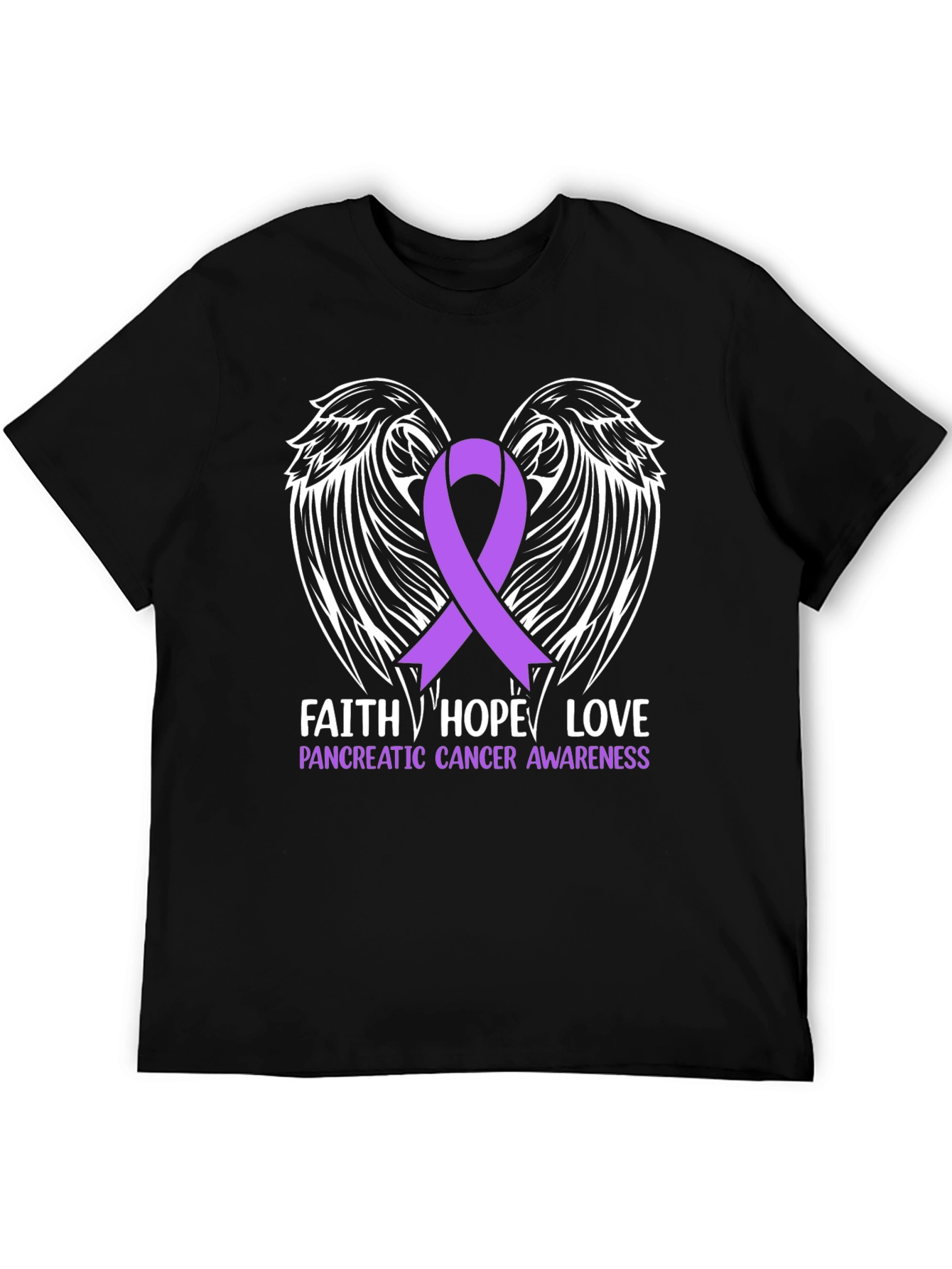 Faith Hope Love Pancreatic Cancer Awareness T-Shirt