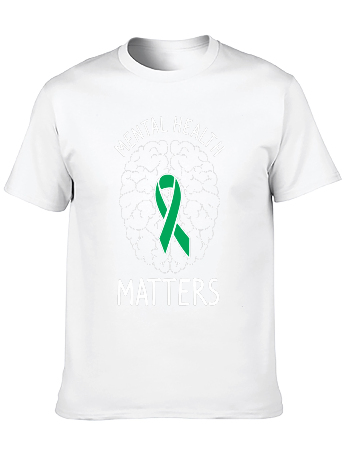 Mental Health Matters T-Shirt Brain Ribbon Support