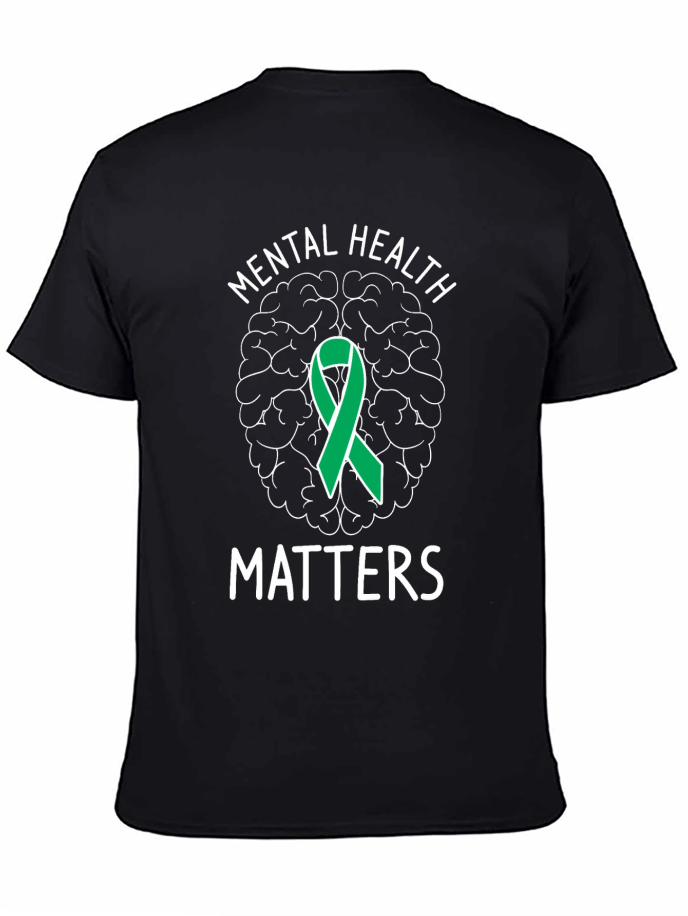 Mental Health Matters T-Shirt Brain Ribbon Support