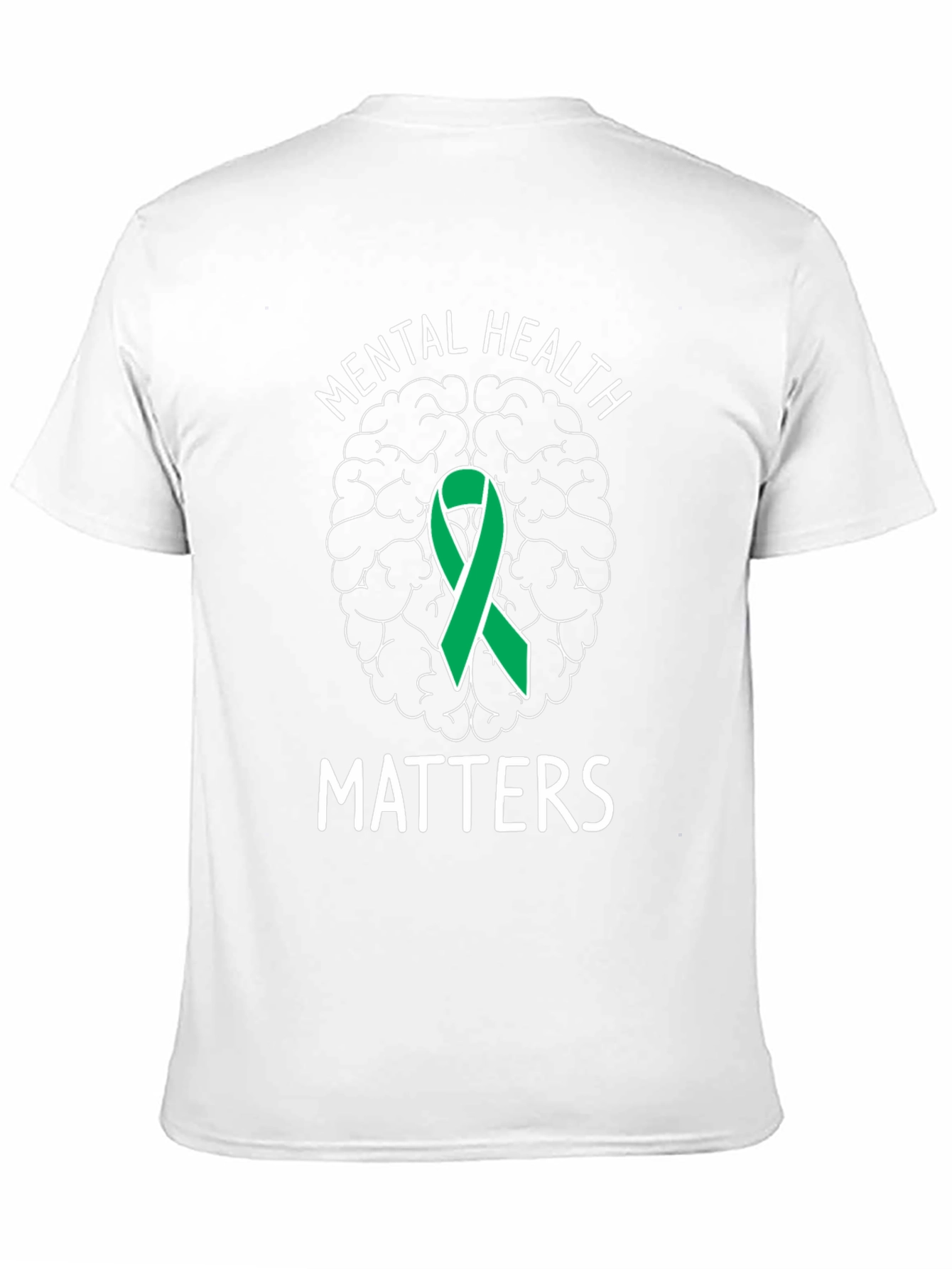Mental Health Matters T-Shirt Brain Ribbon Support