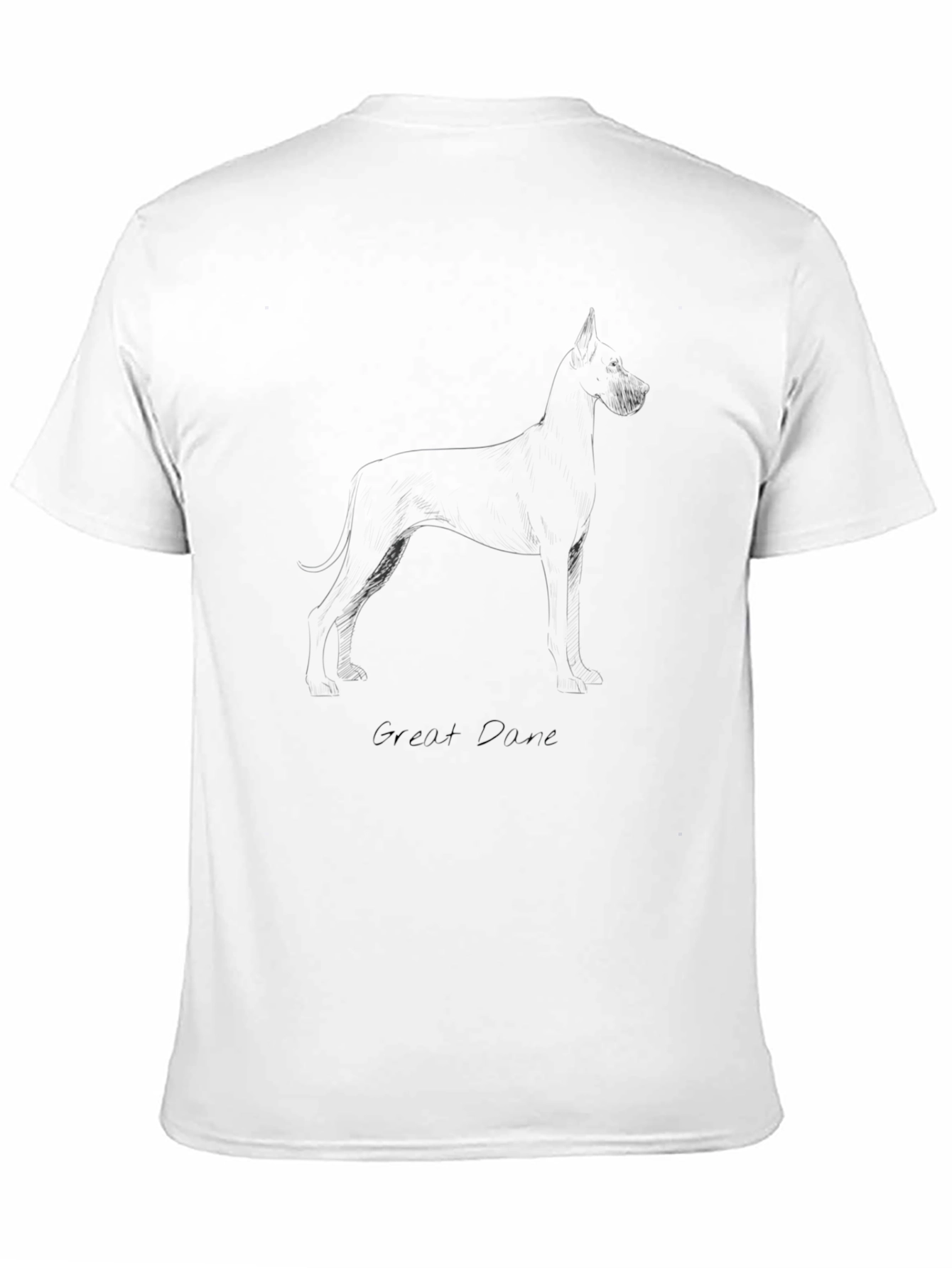 Great Dane Outline Black T-Shirt