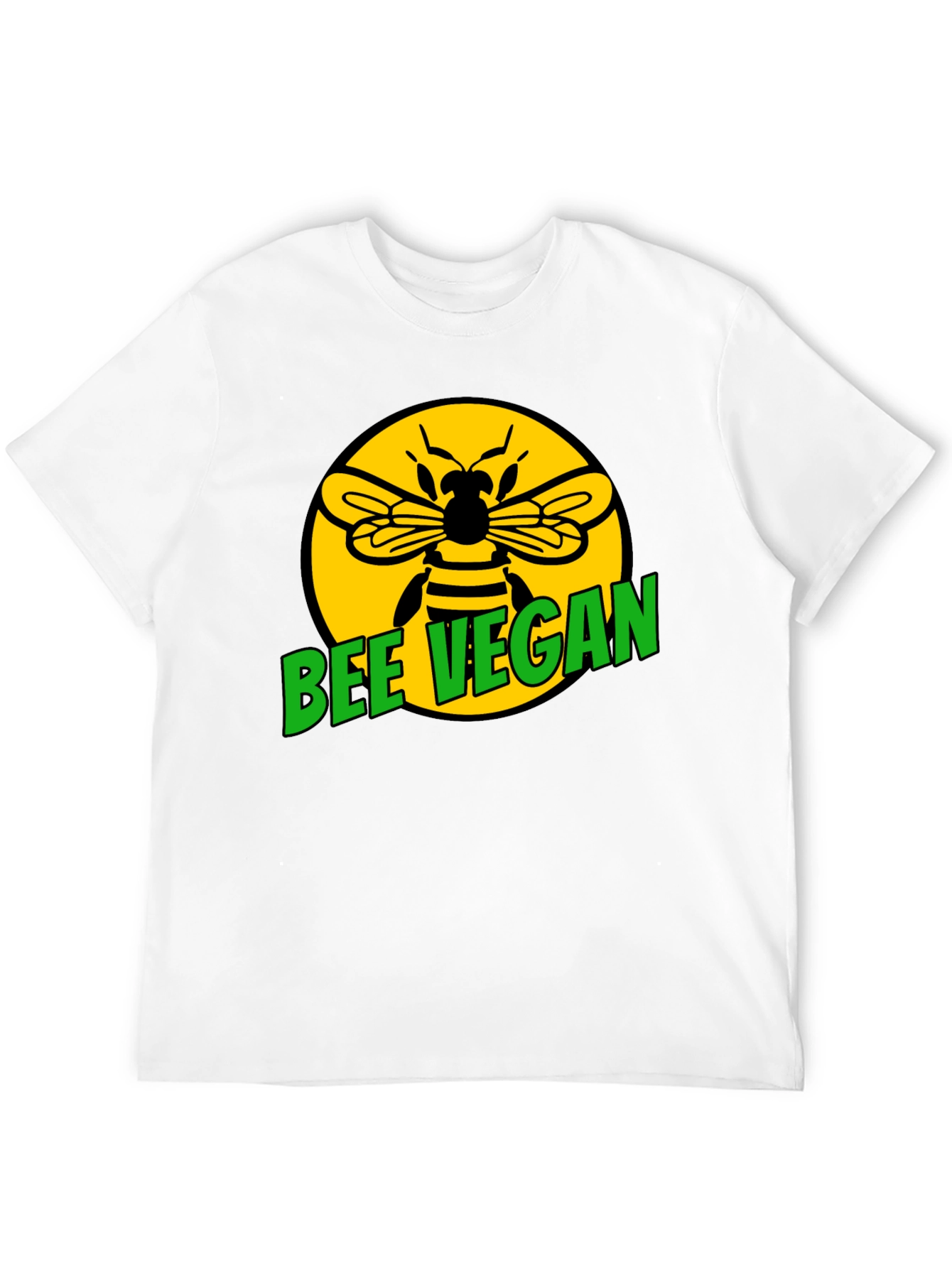 Bee Vegan Graphic T-Shirt - Black Tee