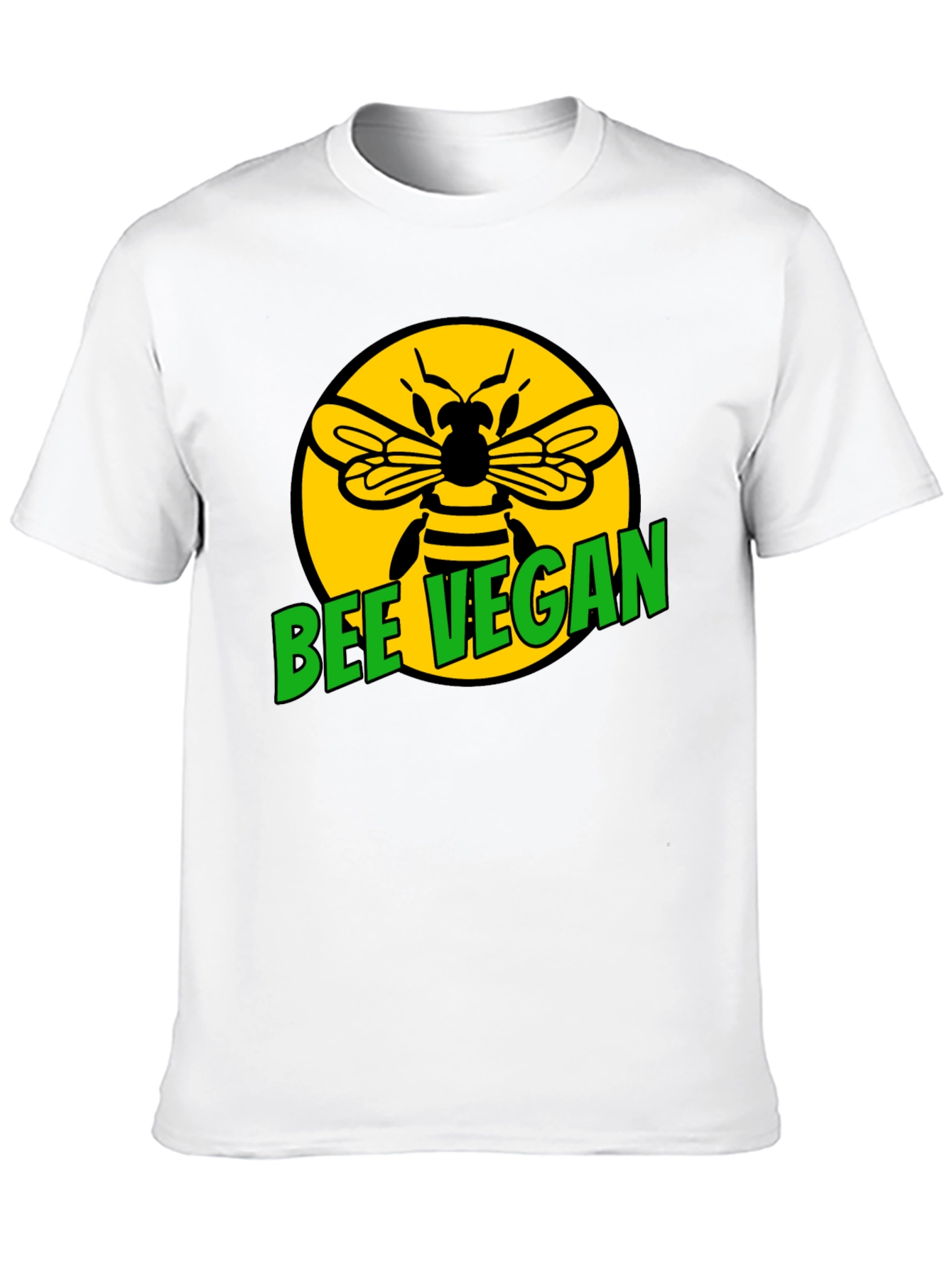 Bee Vegan Graphic T-Shirt - Black Tee