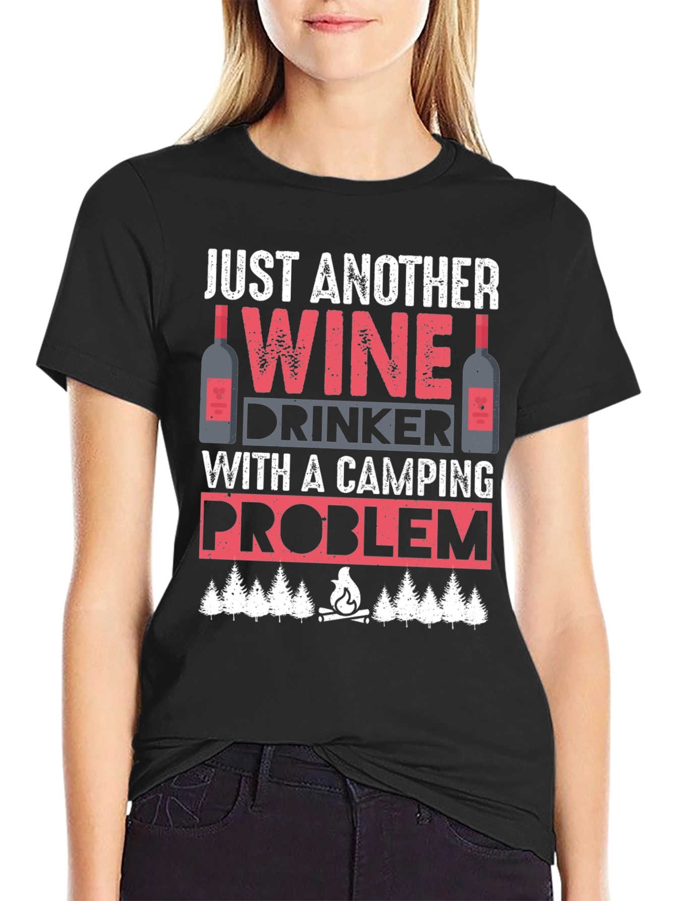 Wine Drinker Camping Problem T-Shirt