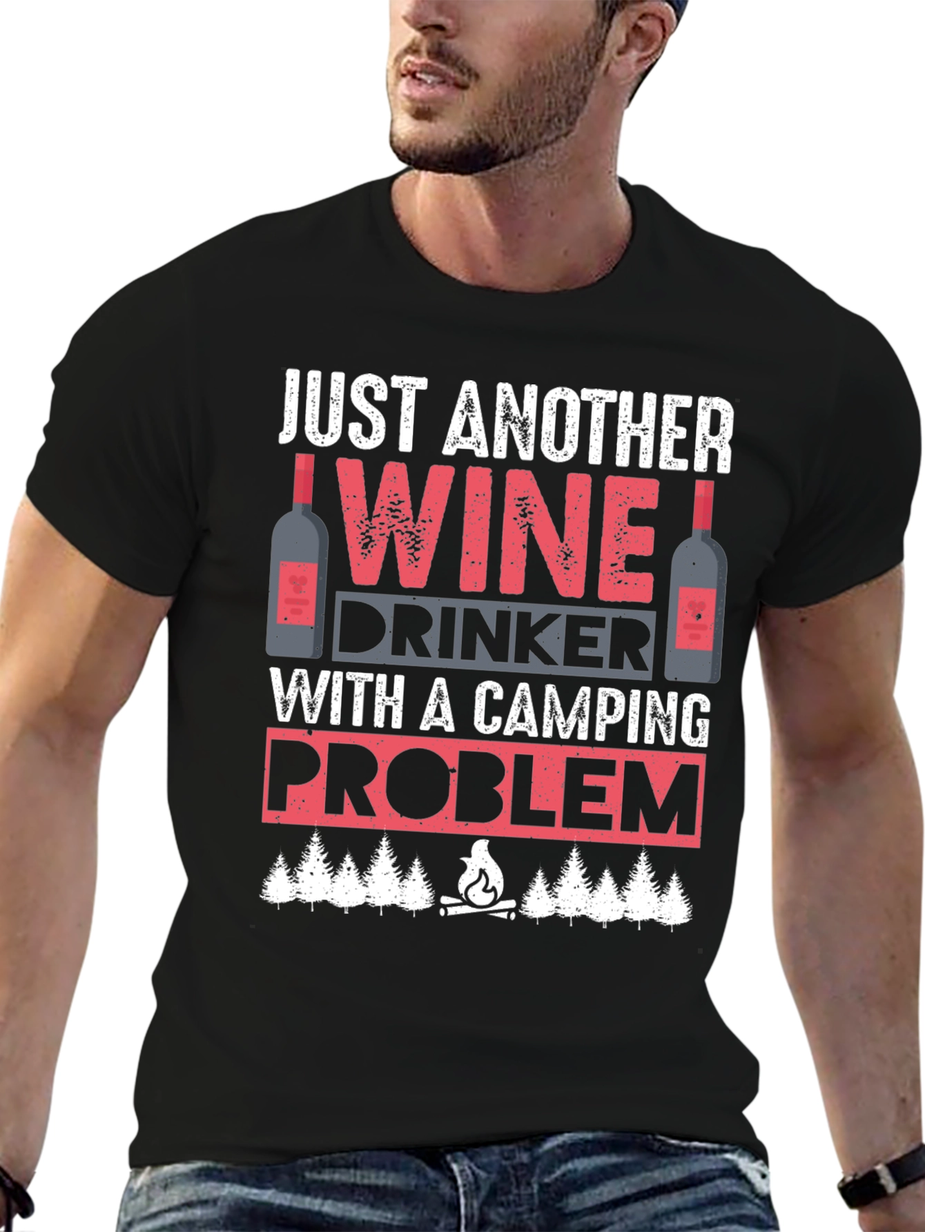 Wine Drinker Camping Problem T-Shirt
