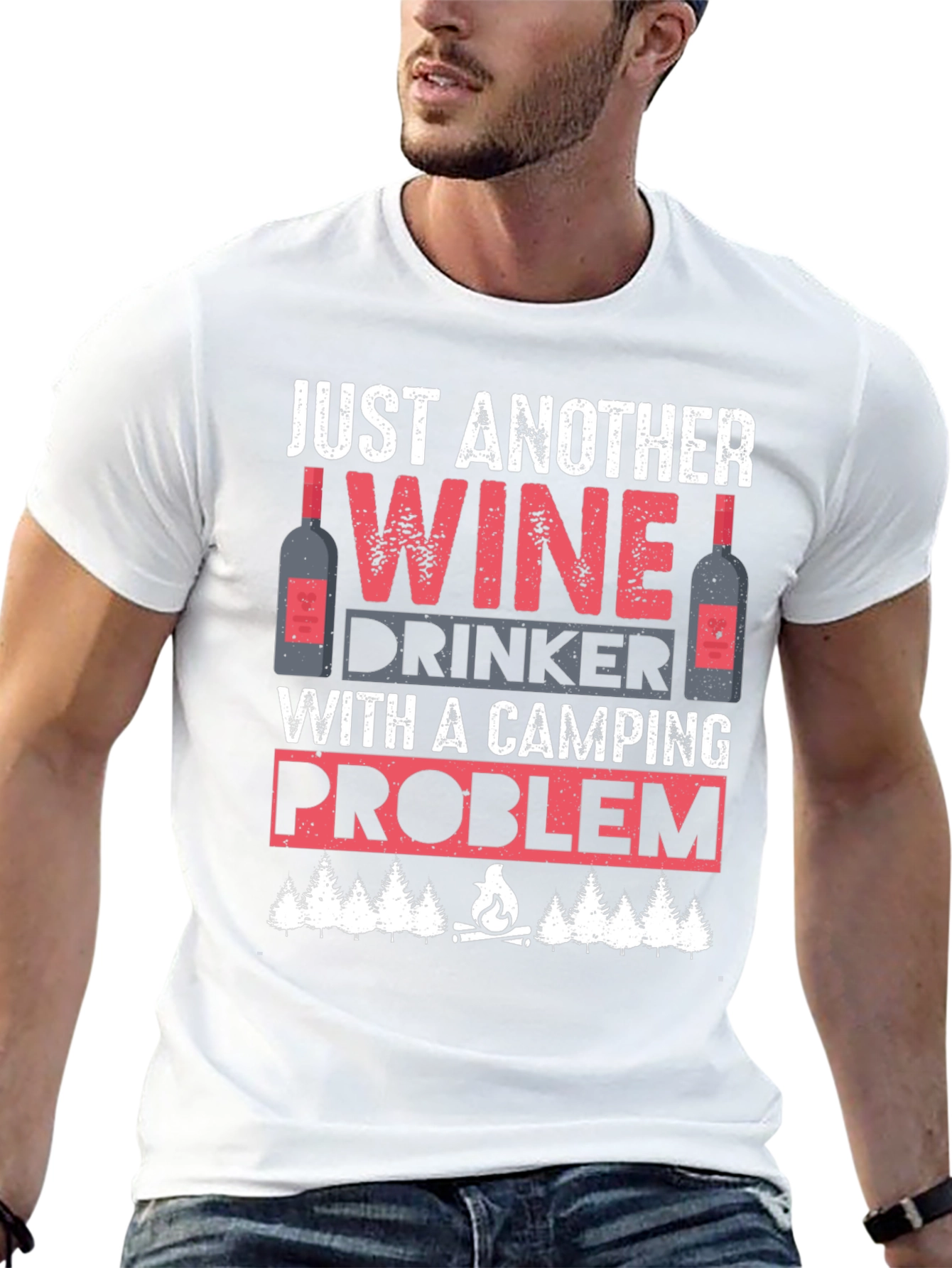 Wine Drinker Camping Problem T-Shirt