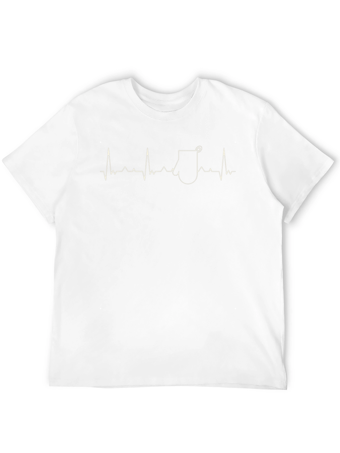 EKG Toilet Paper Funny Mens Black T-Shirt