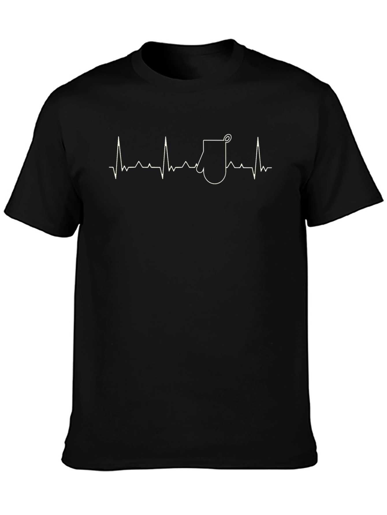EKG Toilet Paper Funny Mens Black T-Shirt