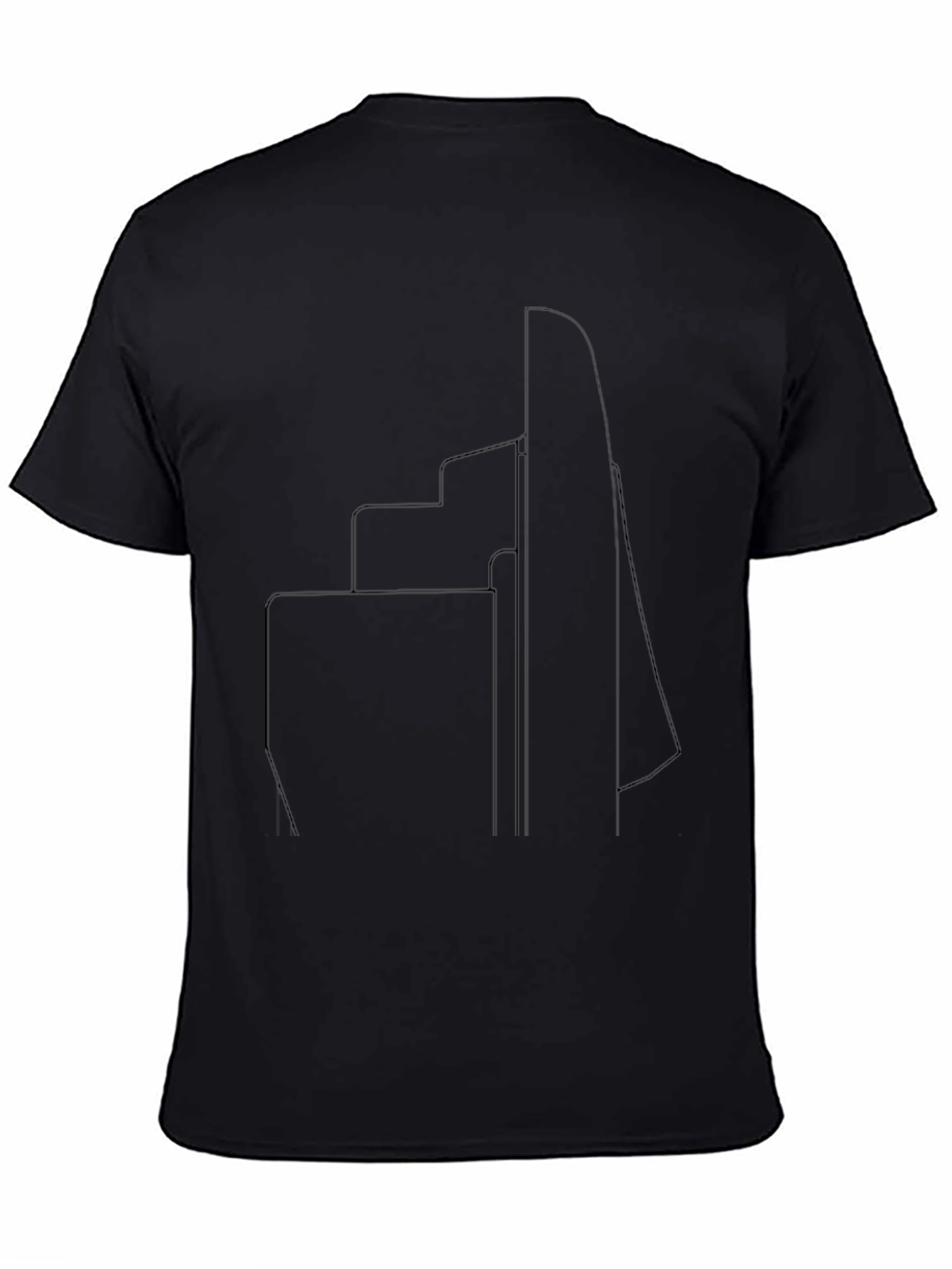 Modern Cityscape Black T-Shirt
