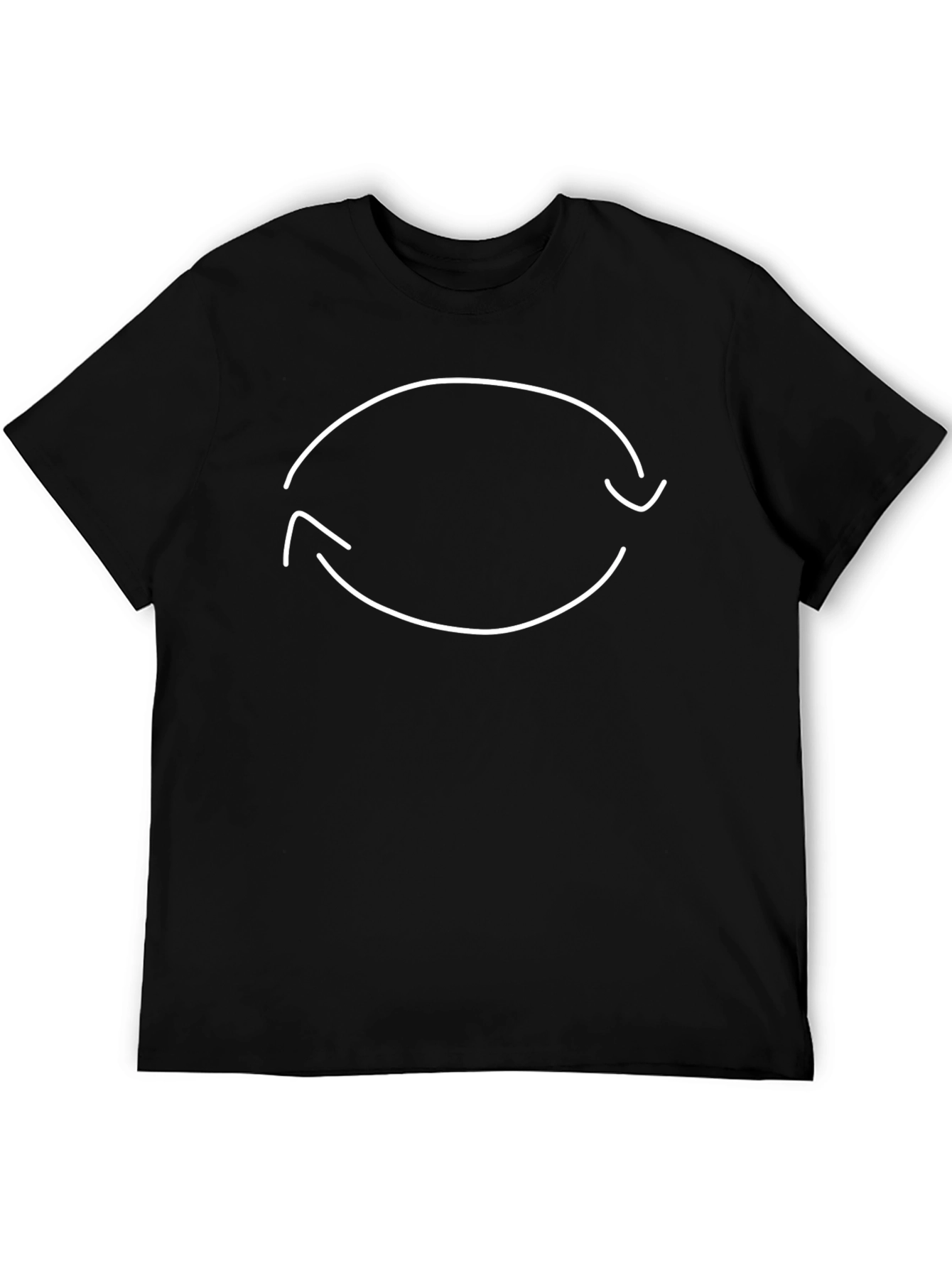 Circular Arrow Graphic Black T-Shirt