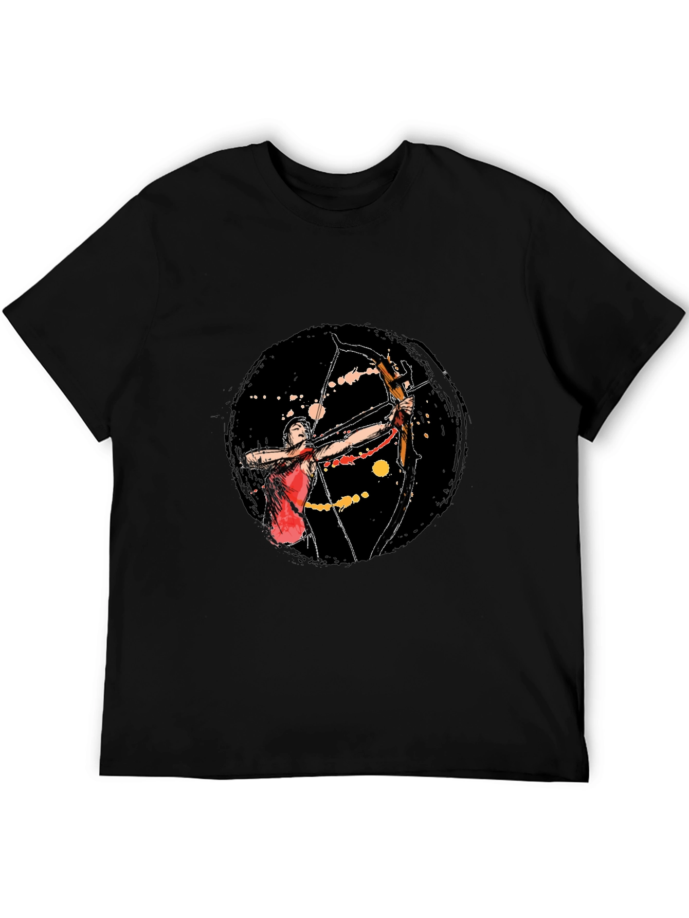 Archery T-Shirt: Black Cotton Archer Tee
