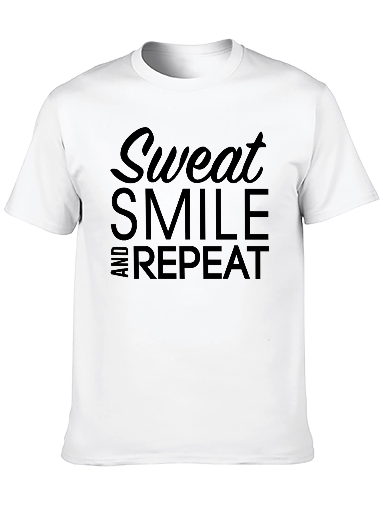 Sweat Smile and Repeat Black T-Shirt