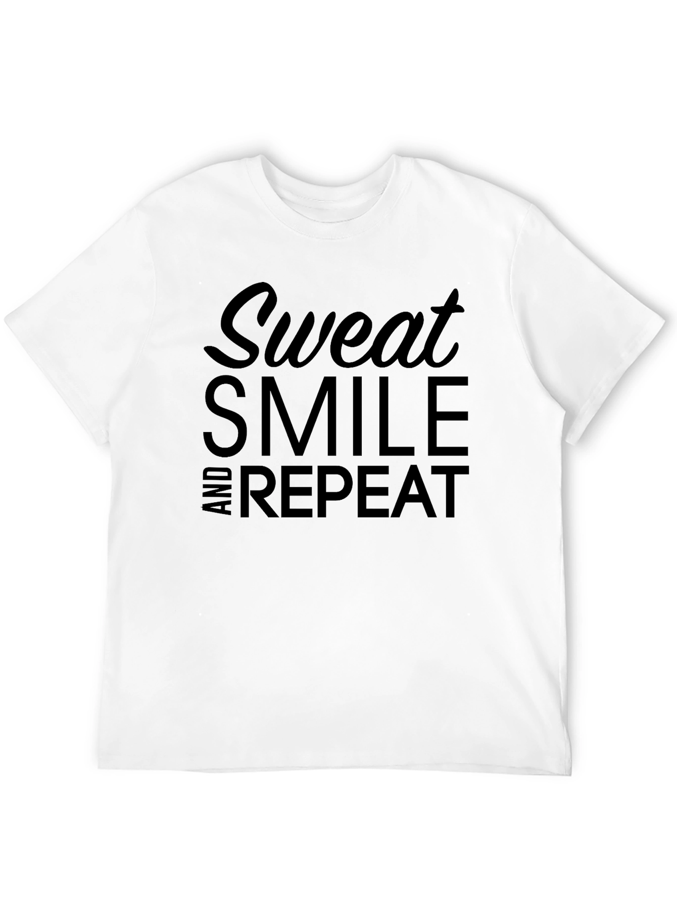 Sweat Smile and Repeat Black T-Shirt