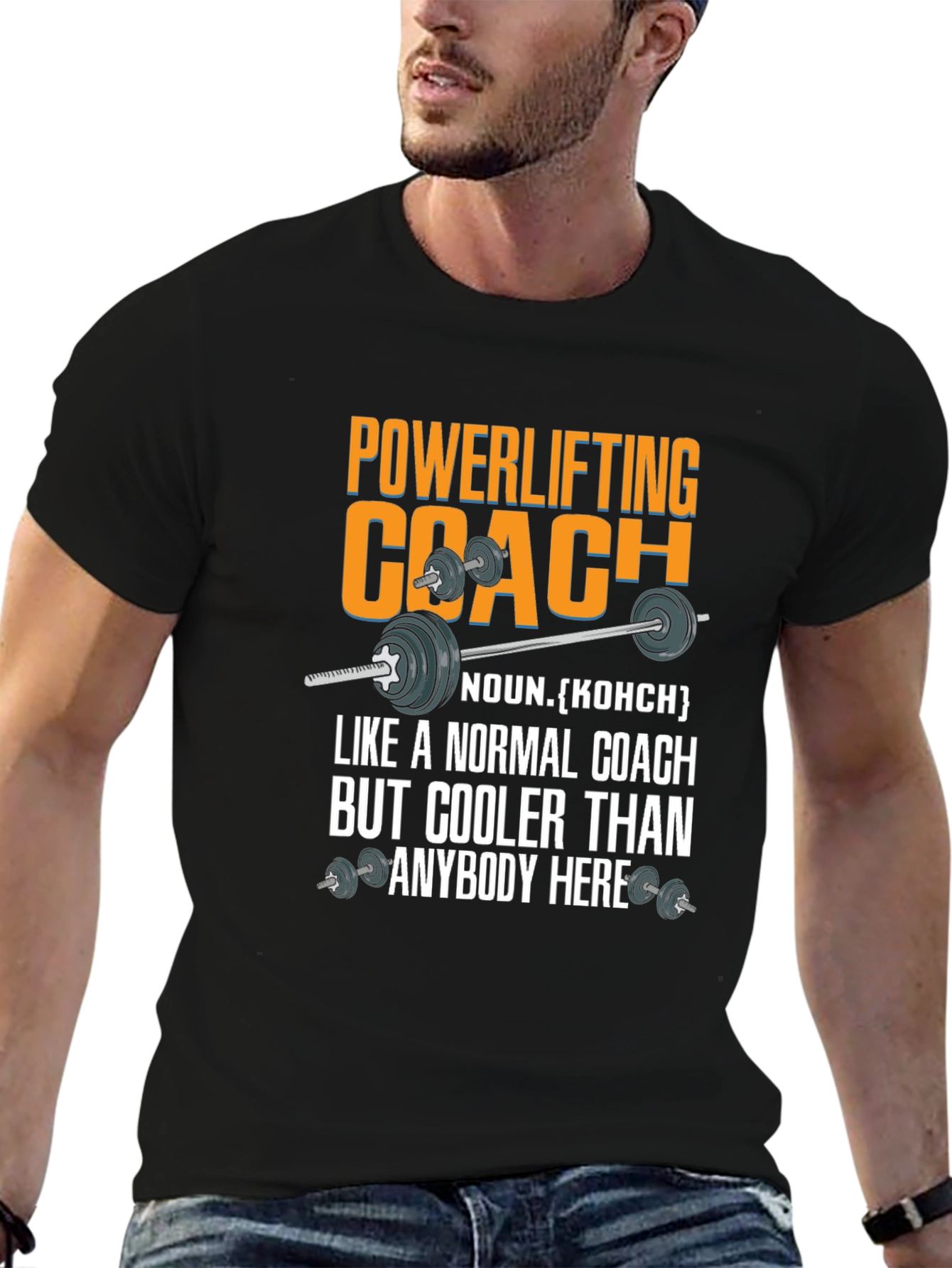 Powerlifting Coach T-Shirt - Cool Fitness Apparel