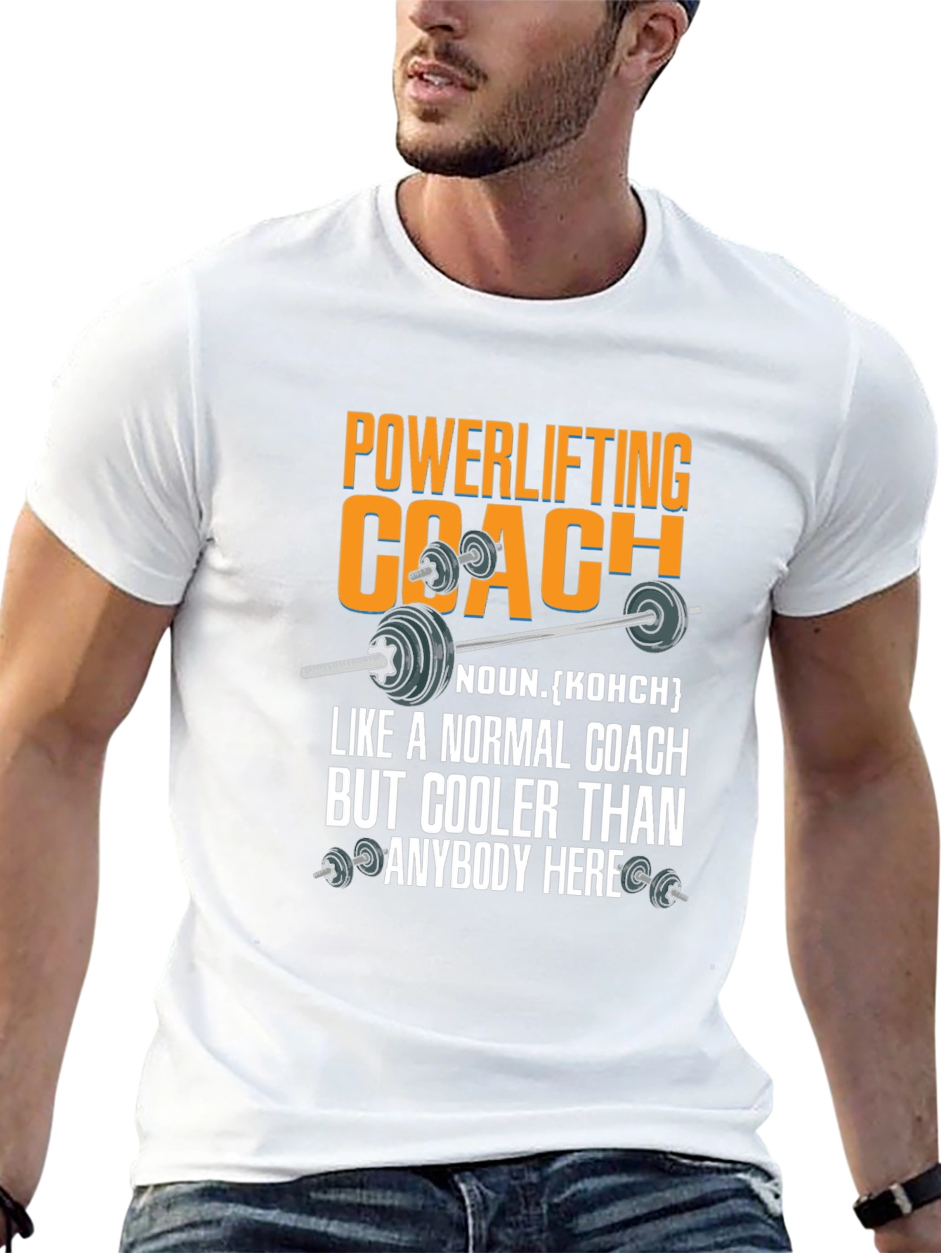 Powerlifting Coach T-Shirt - Cool Fitness Apparel