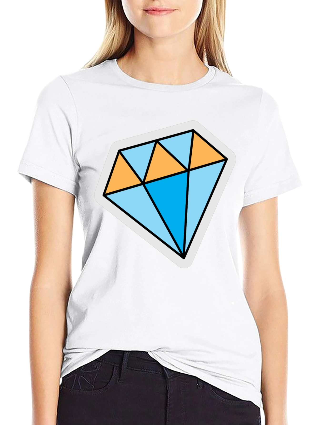 Diamond Graphic Black T-Shirt - Stylish Mens Tee