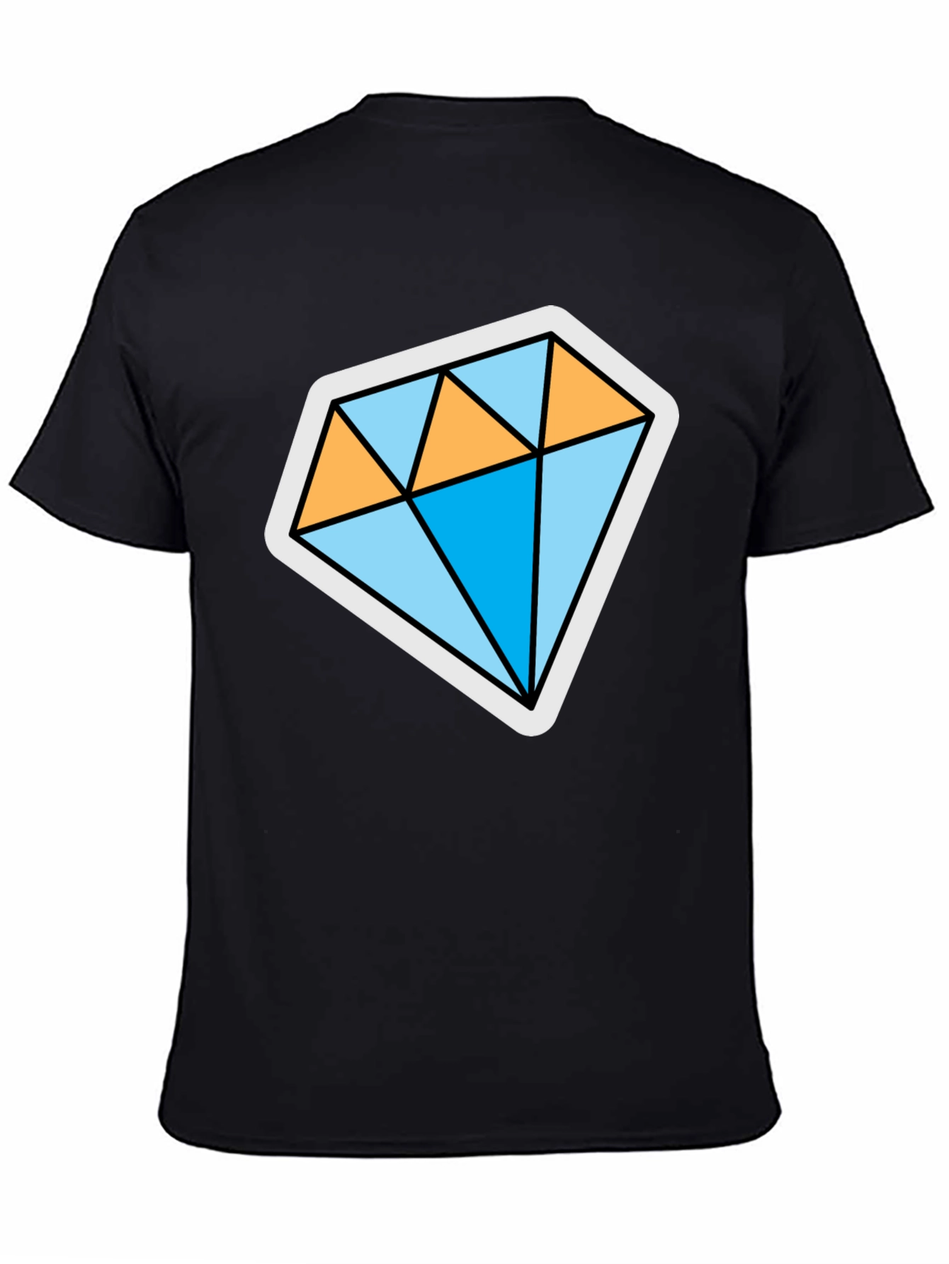 Diamond Graphic Black T-Shirt - Stylish Mens Tee
