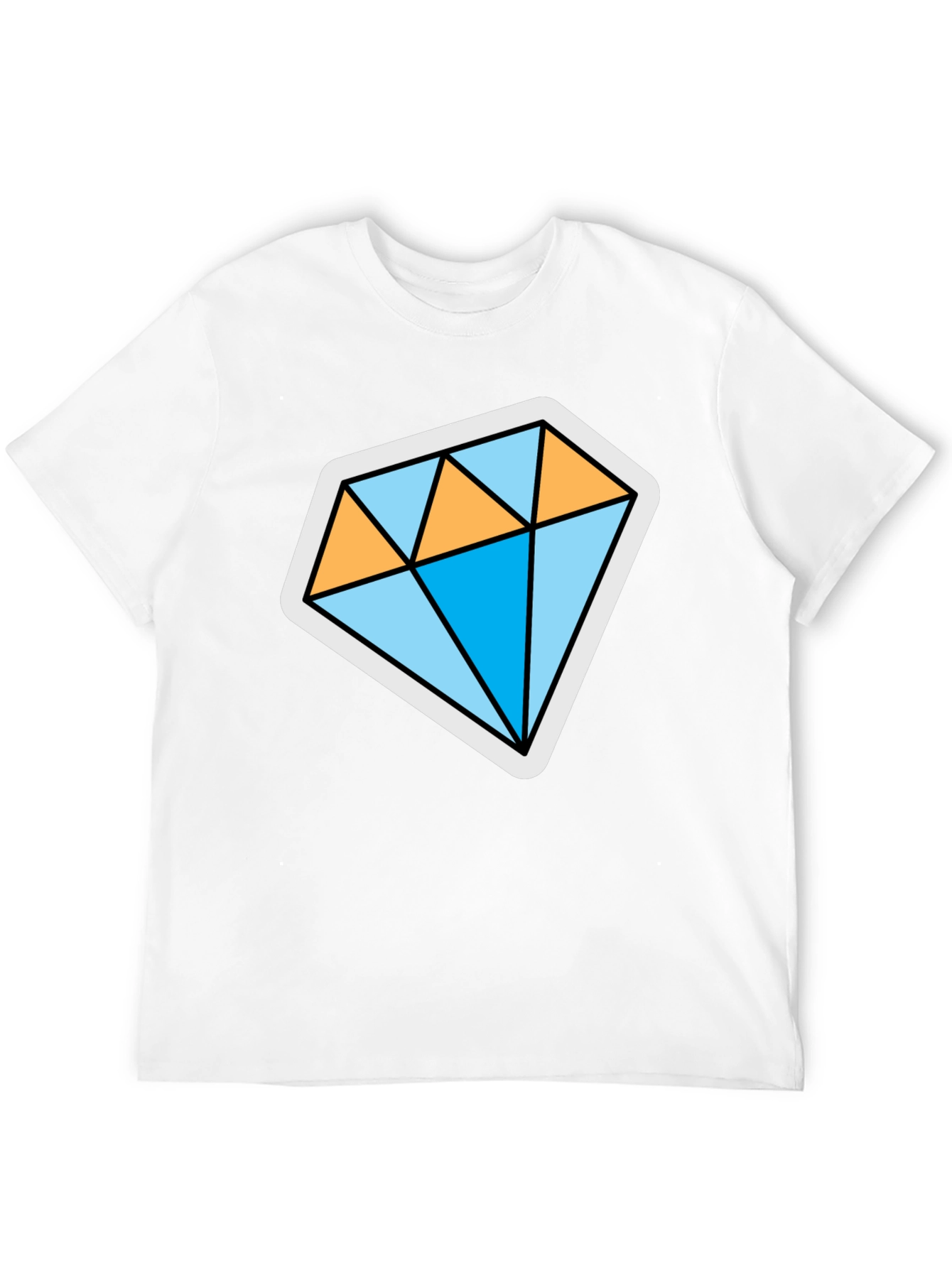 Diamond Graphic Black T-Shirt - Stylish Mens Tee