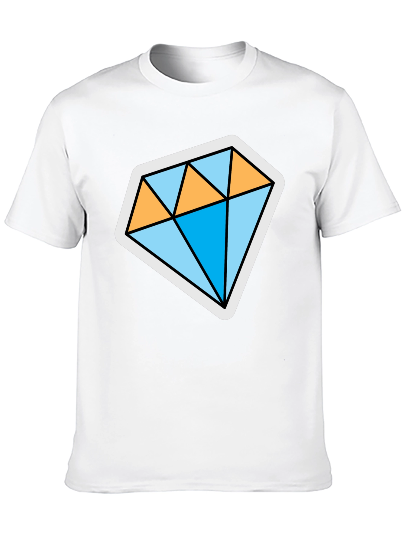 Diamond Graphic Black T-Shirt - Stylish Mens Tee