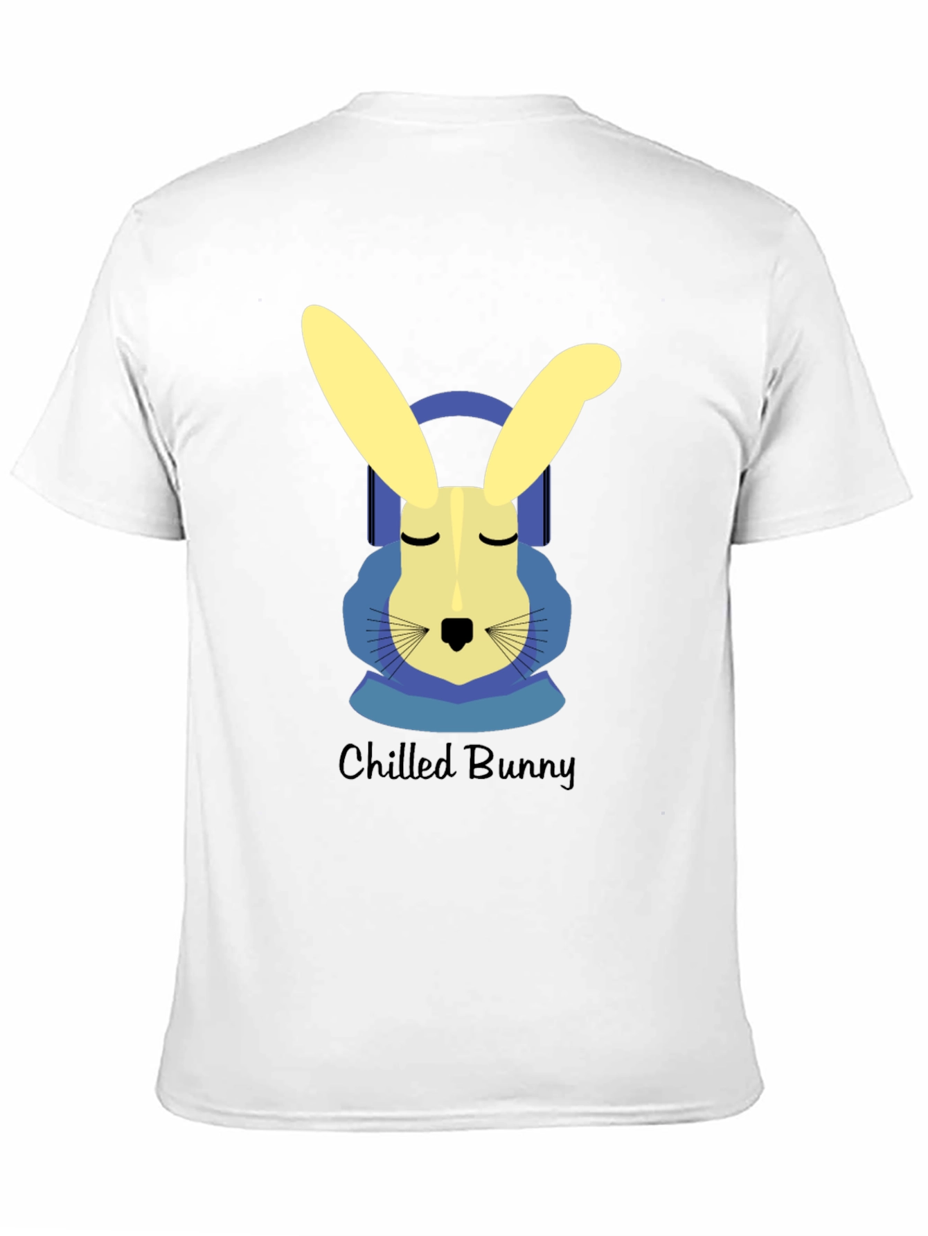 Chilled Bunny Graphic Tee - Black Cotton T-Shirt