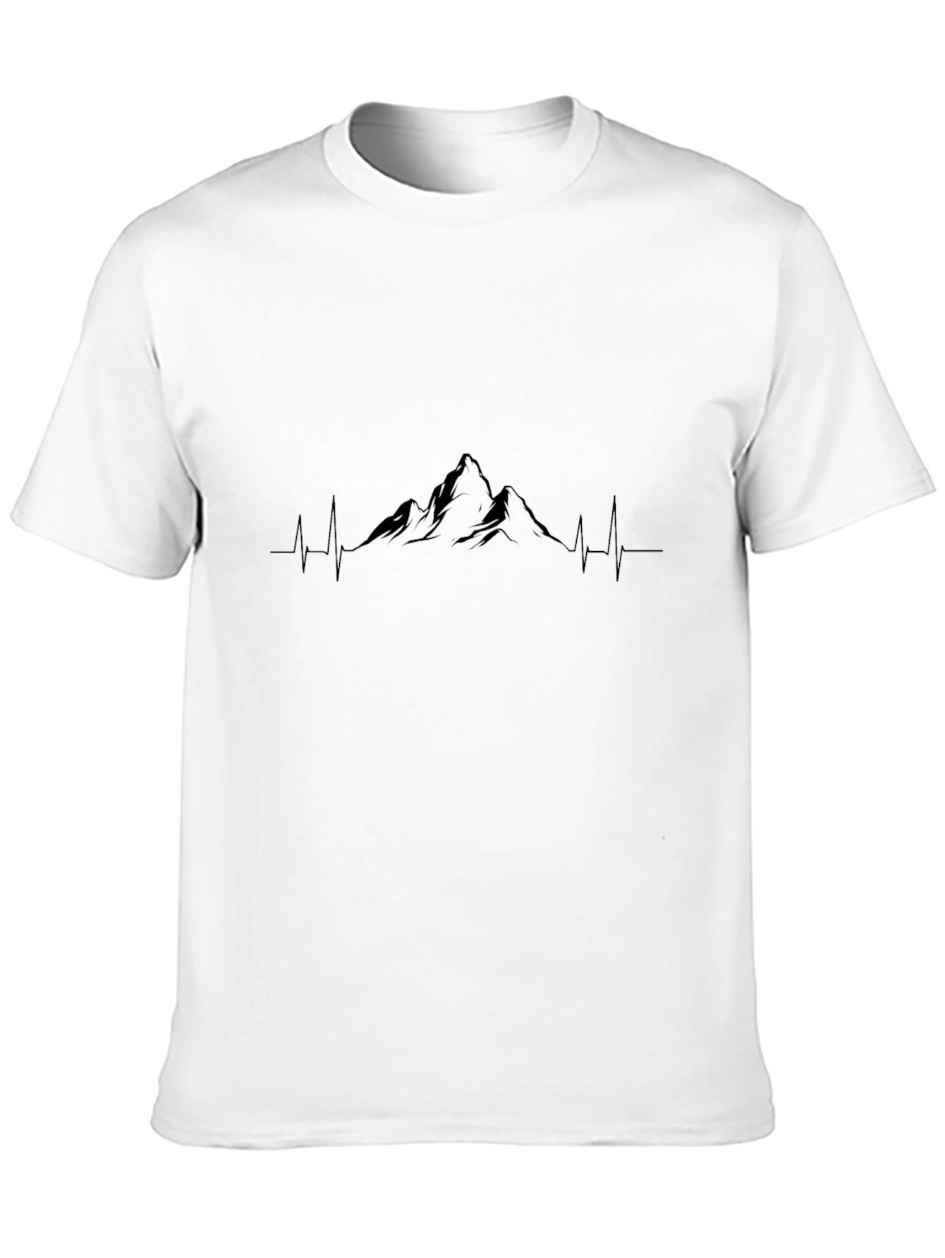Mountain Peak Heartbeat T-Shirt - Nature Lover Tee