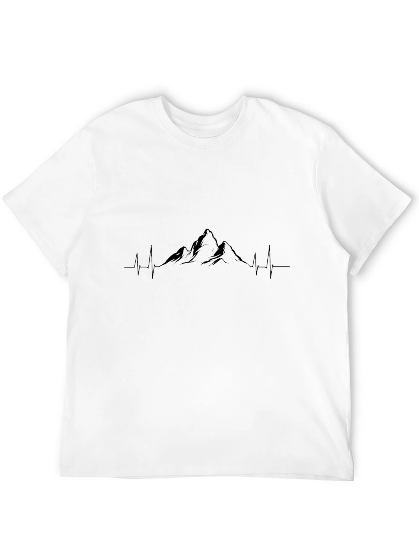 Mountain Peak Heartbeat T-Shirt - Nature Lover Tee