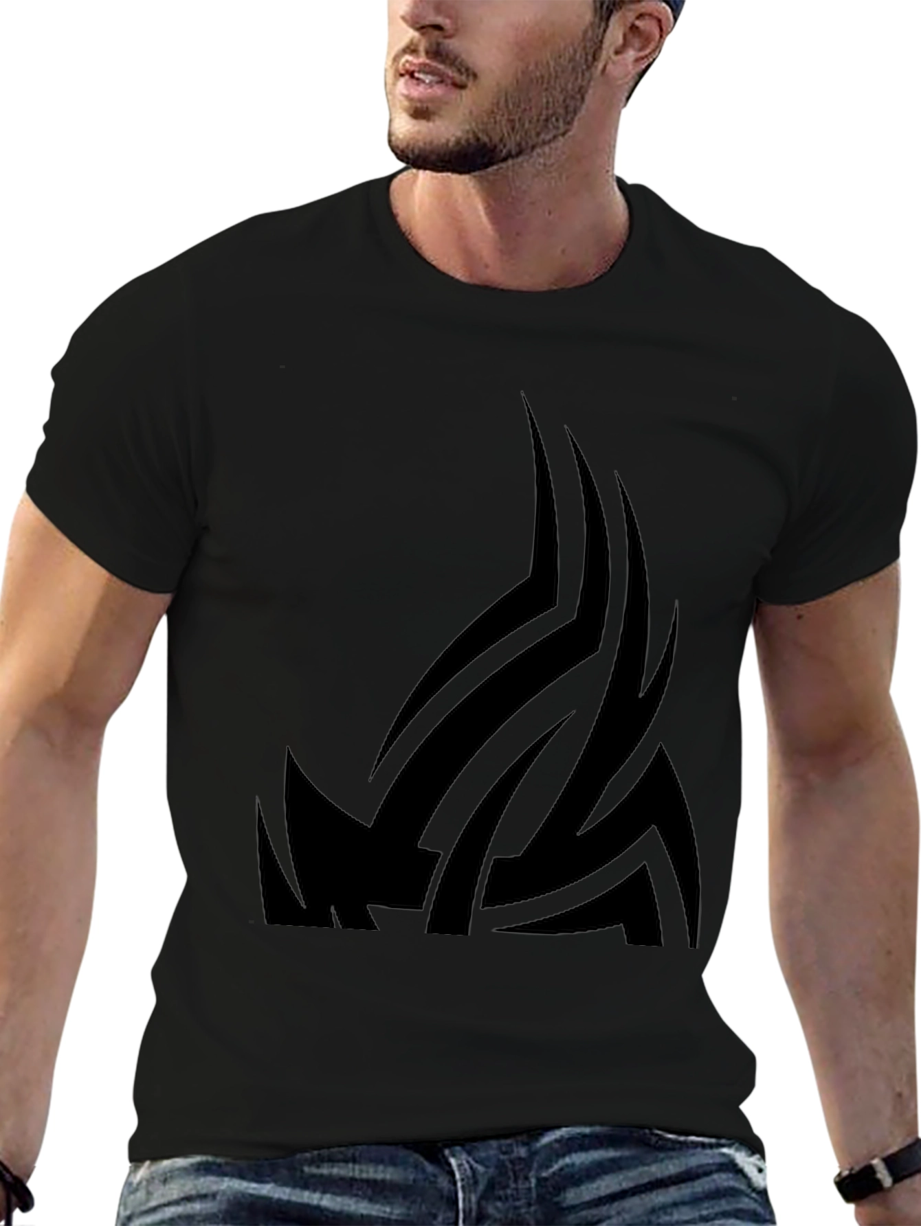 Tribal Design Black T-Shirt