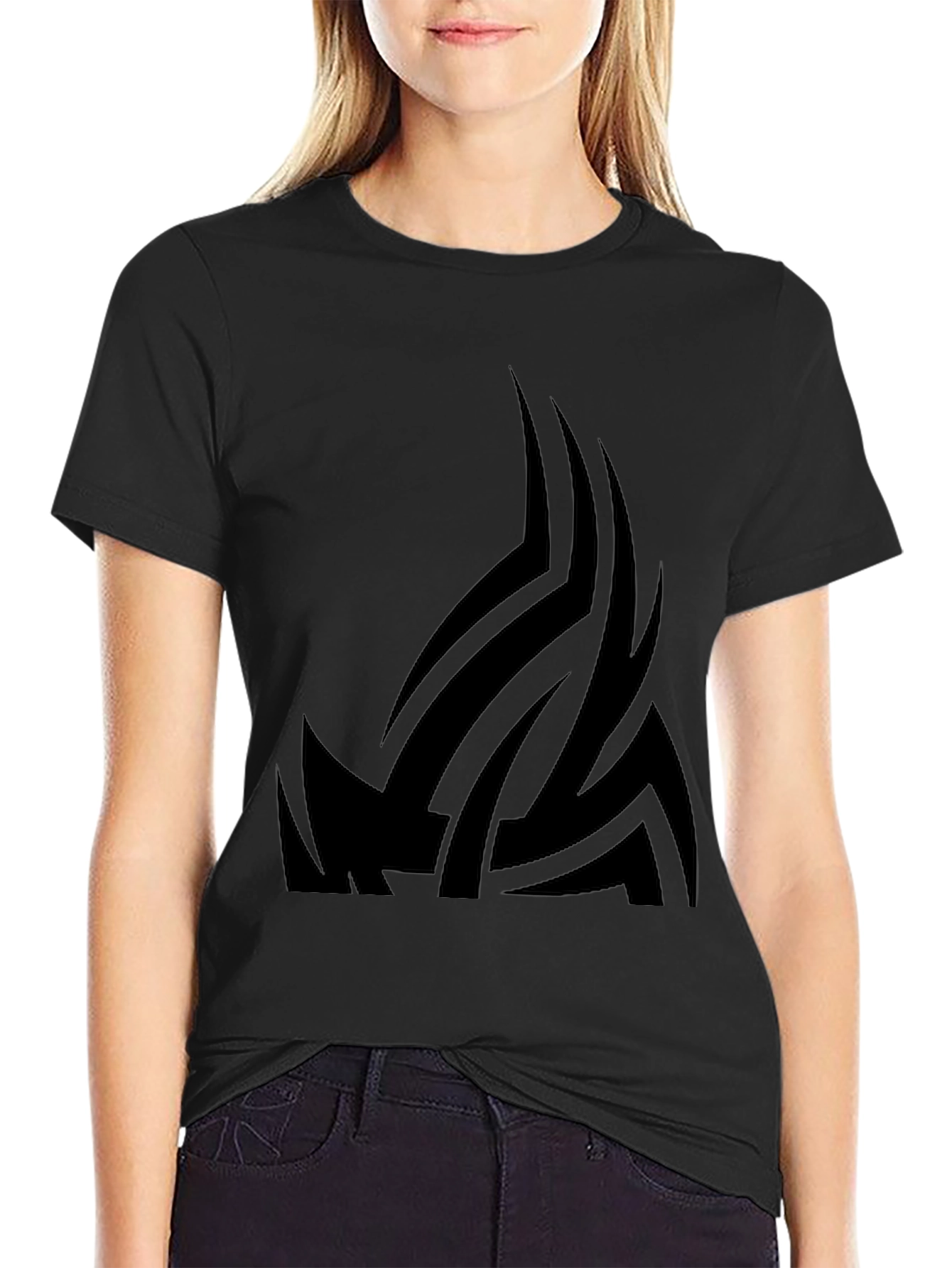 Tribal Design Black T-Shirt