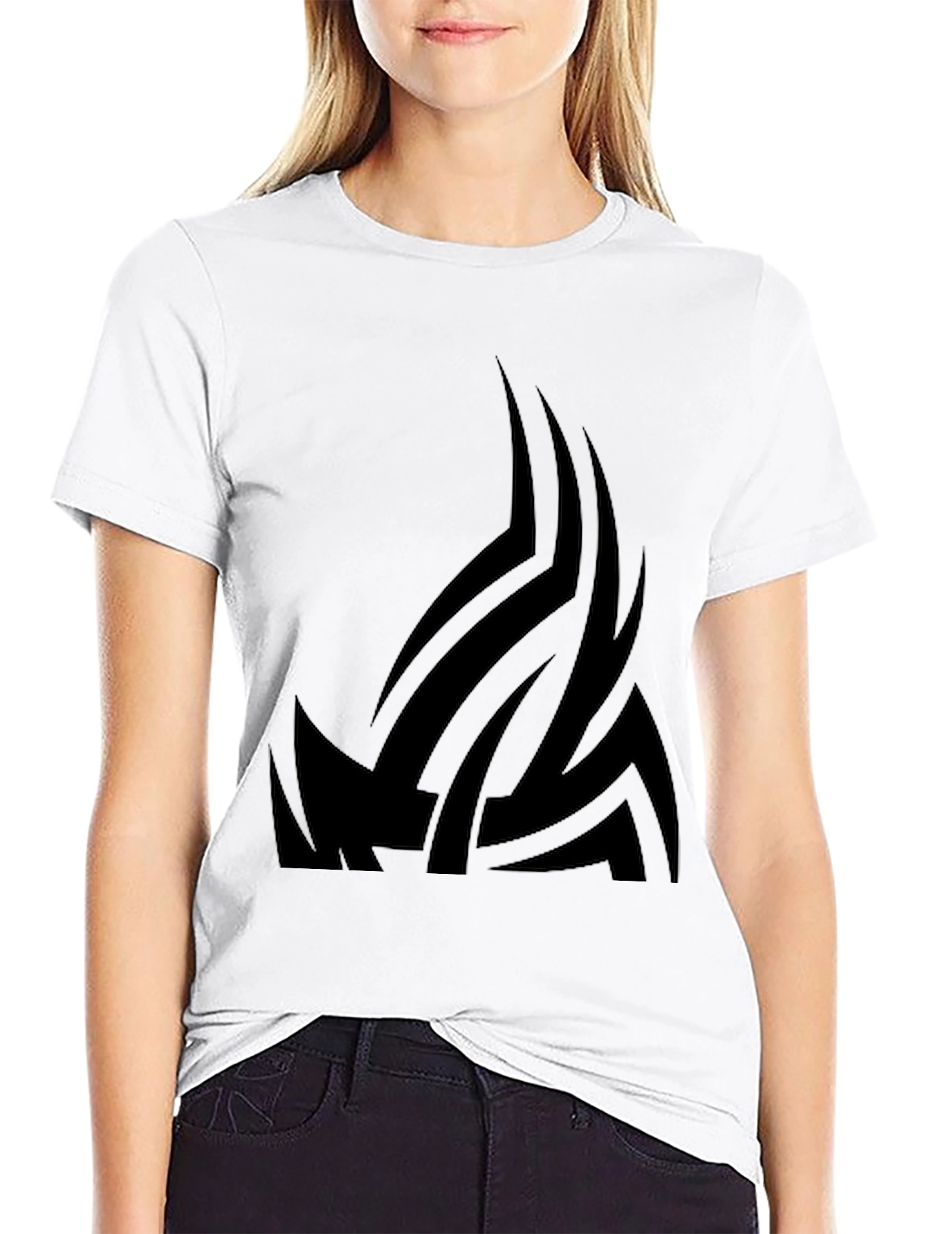 Tribal Design Black T-Shirt