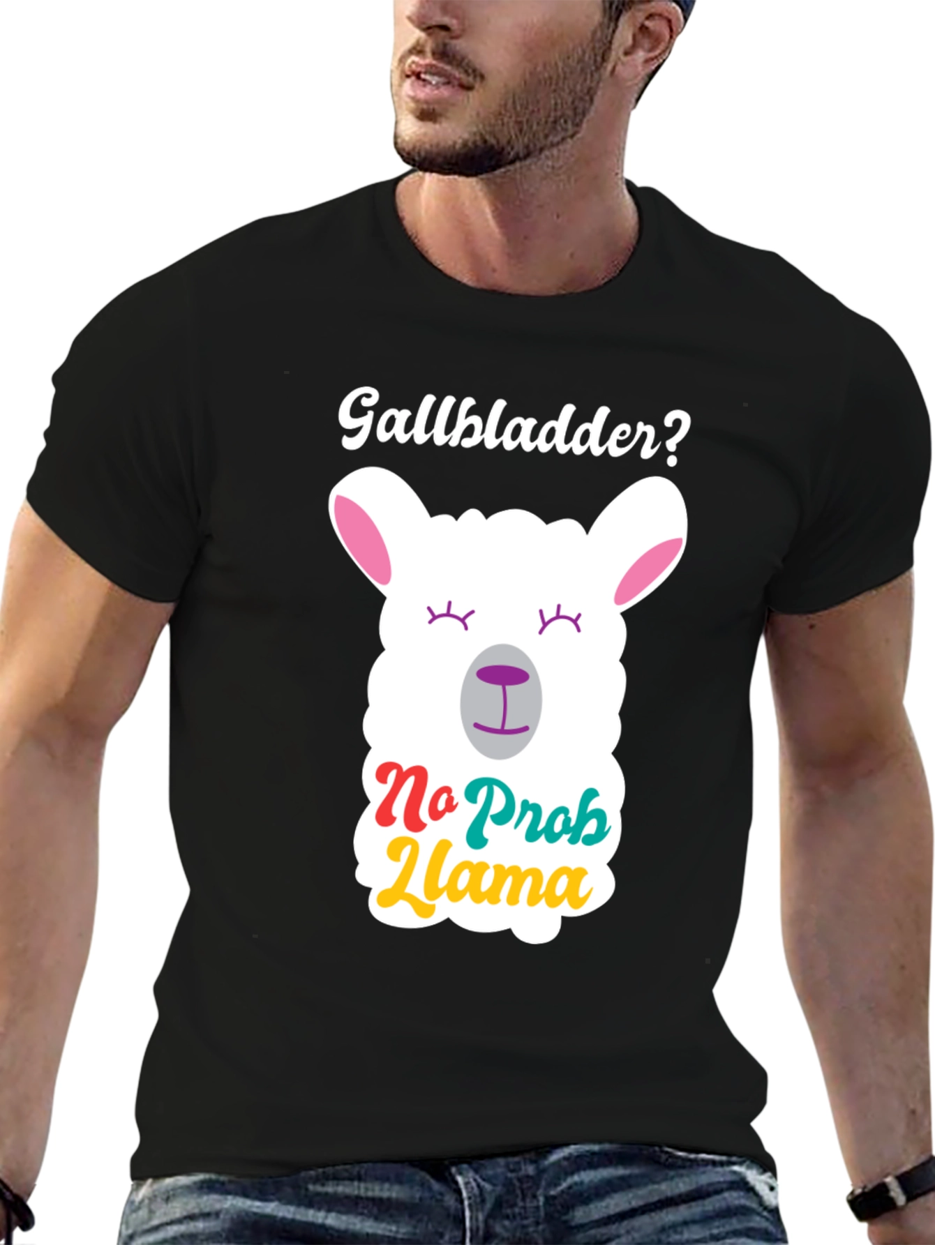 No Prob Llama Black T-Shirt