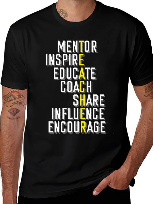 Teacher Inspiration T-Shirt - Mentor Inspire Educate