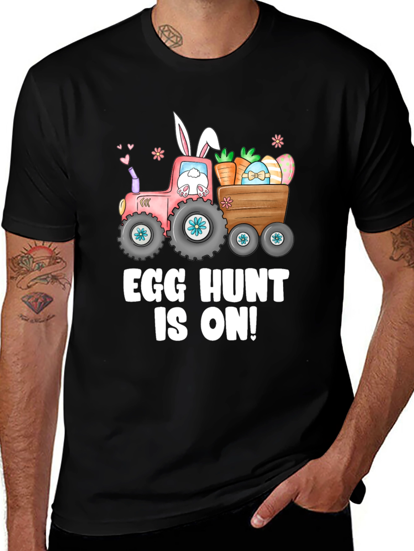 Egg Hunt is On! Easter Bunny Tractor Tee