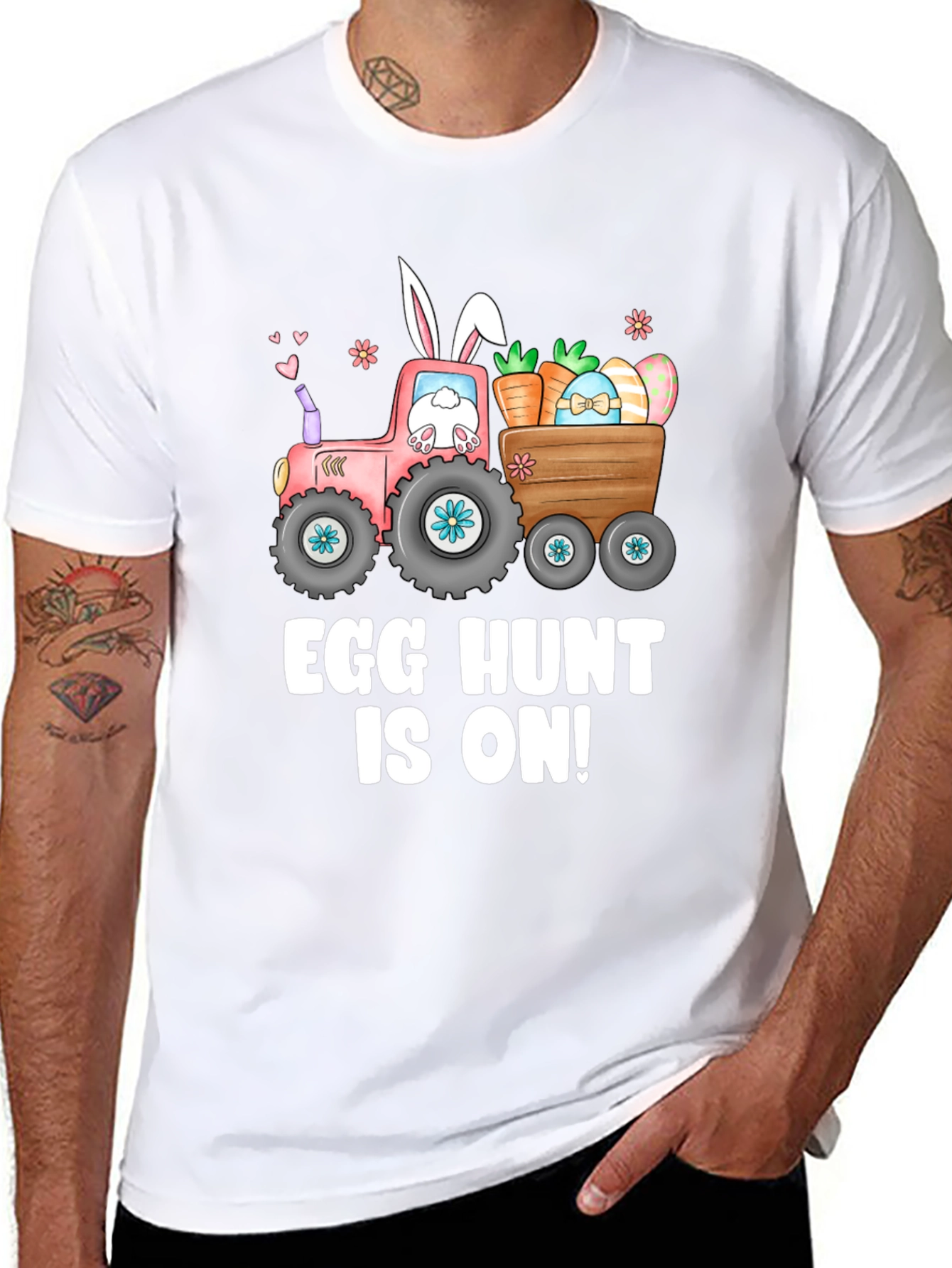 Egg Hunt is On! Easter Bunny Tractor Tee