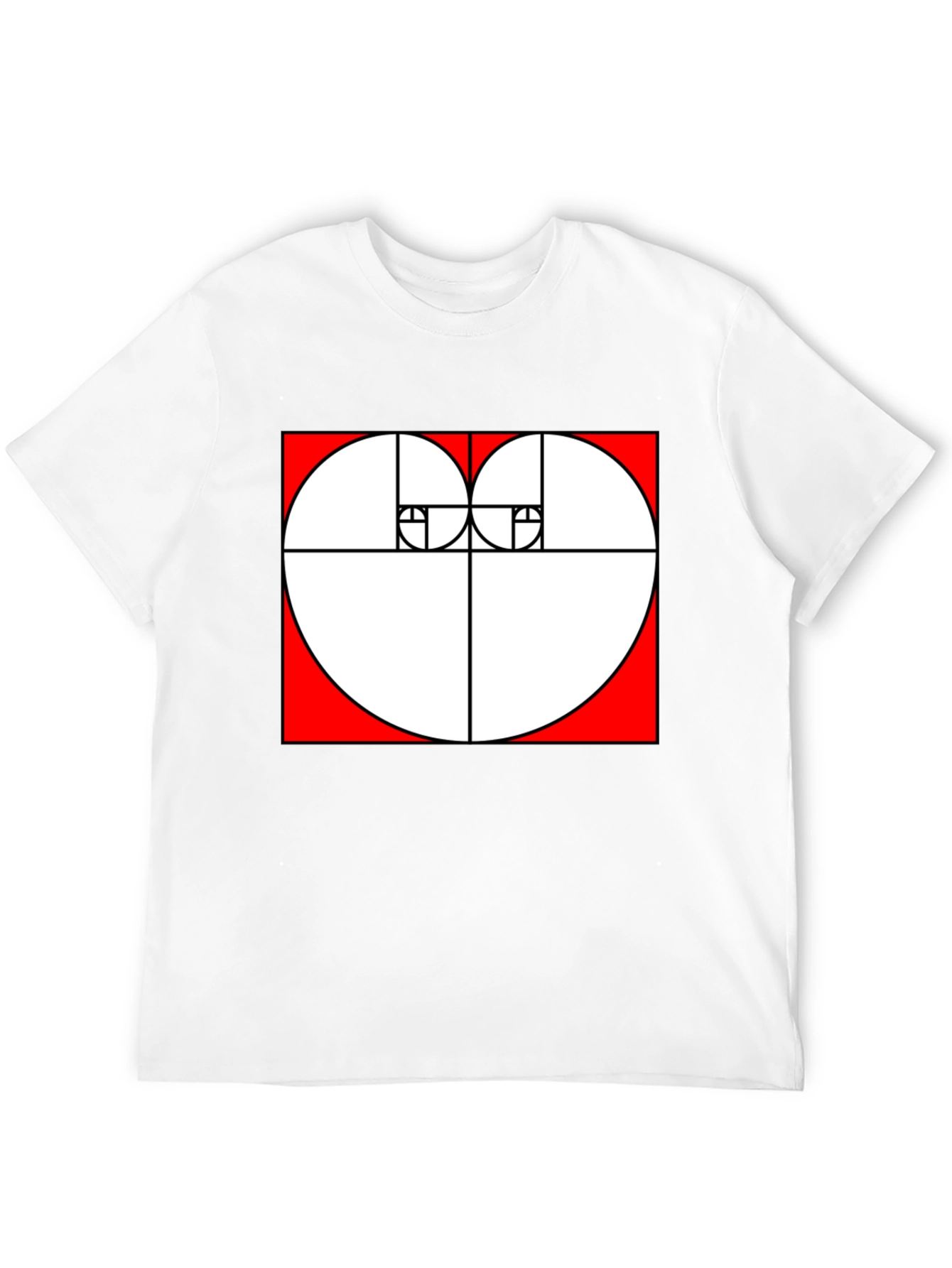 Geometric Heart Ratio Black Tee