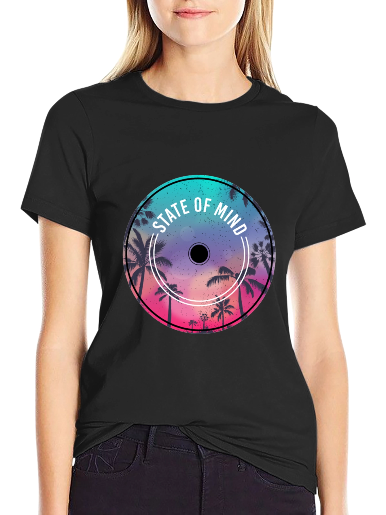 State of Mind Graphic Black T-Shirt