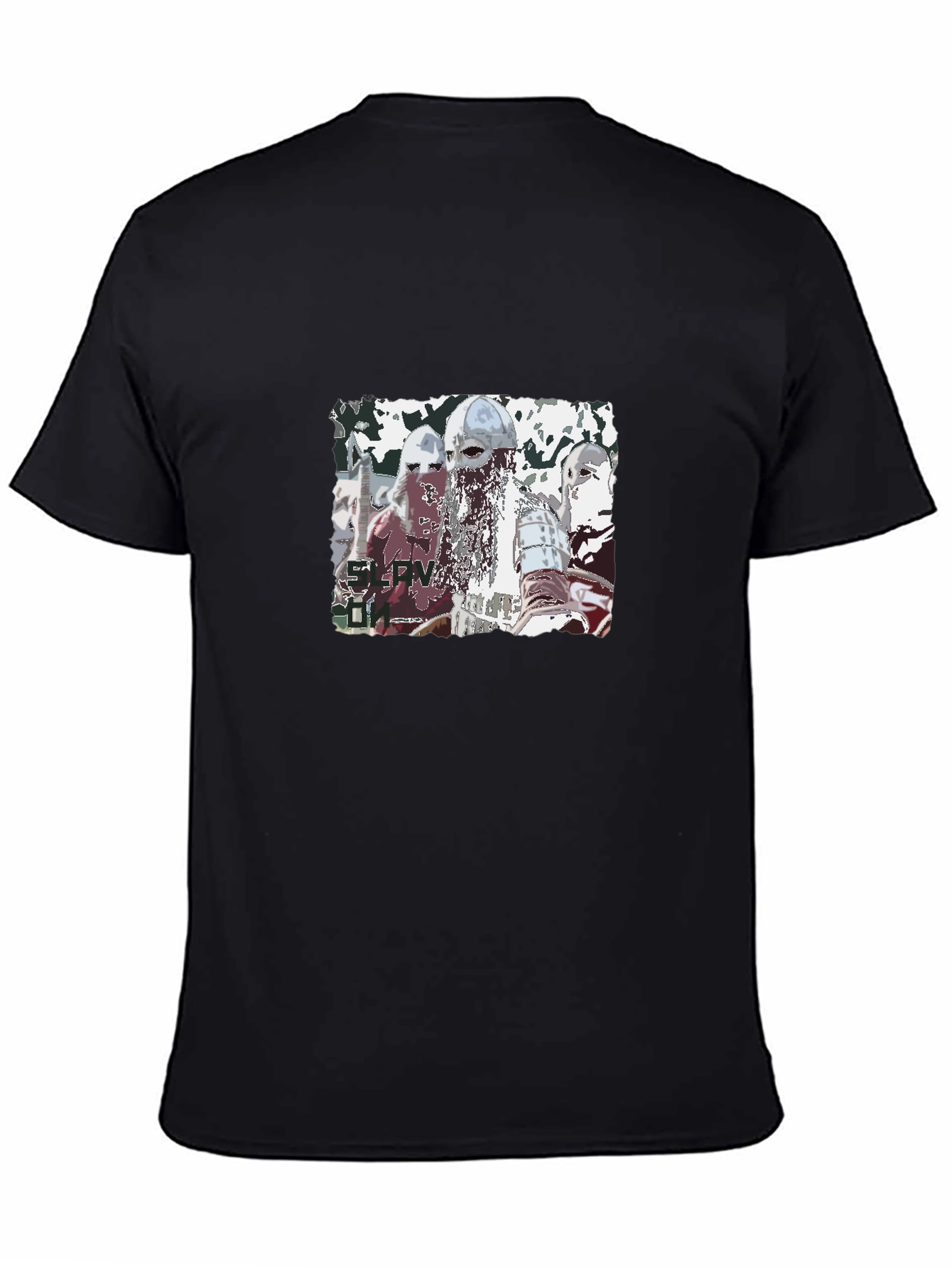 Vikings Graphic T-Shirt Black Casual Tee