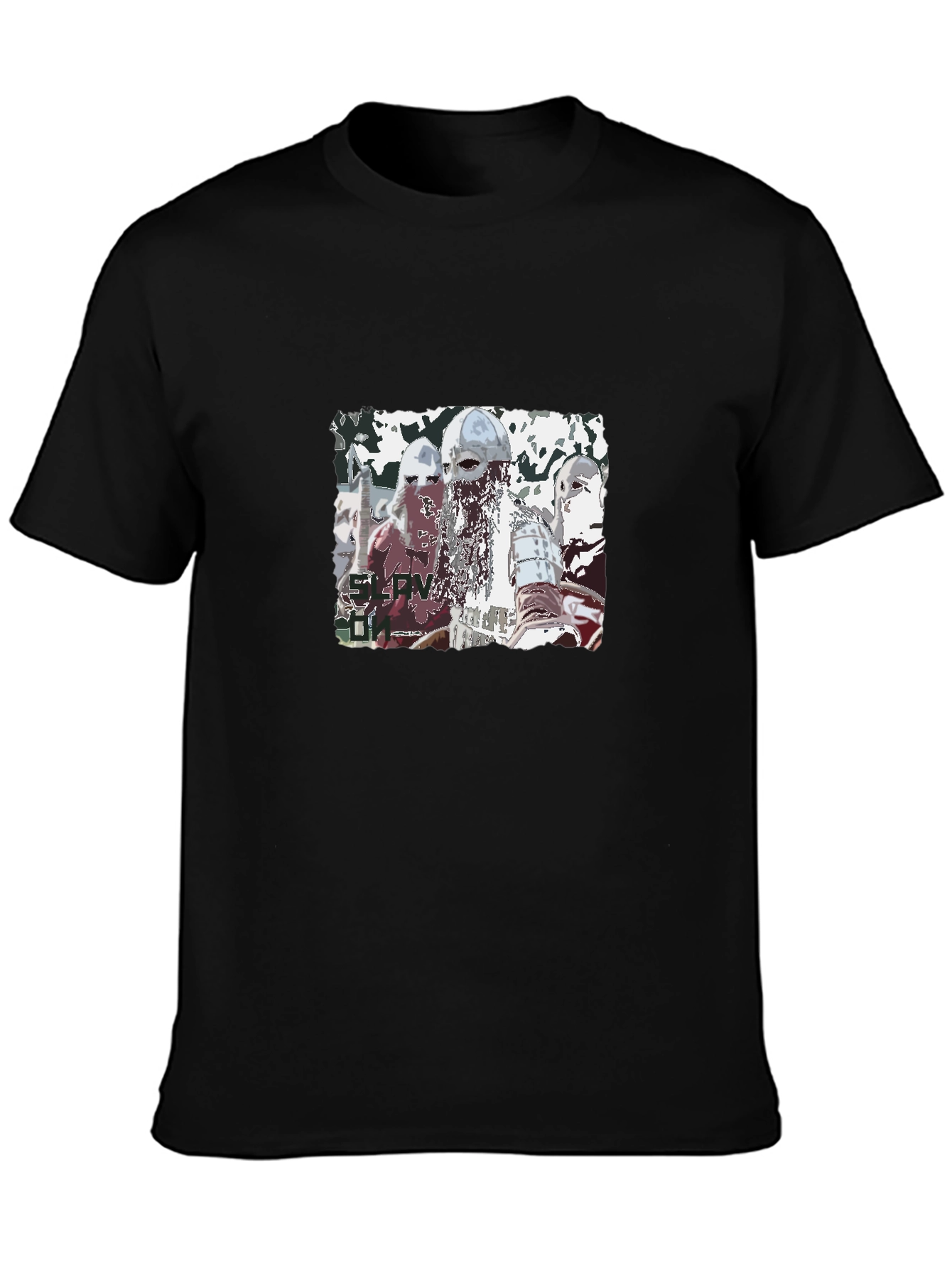 Vikings Graphic T-Shirt Black Casual Tee